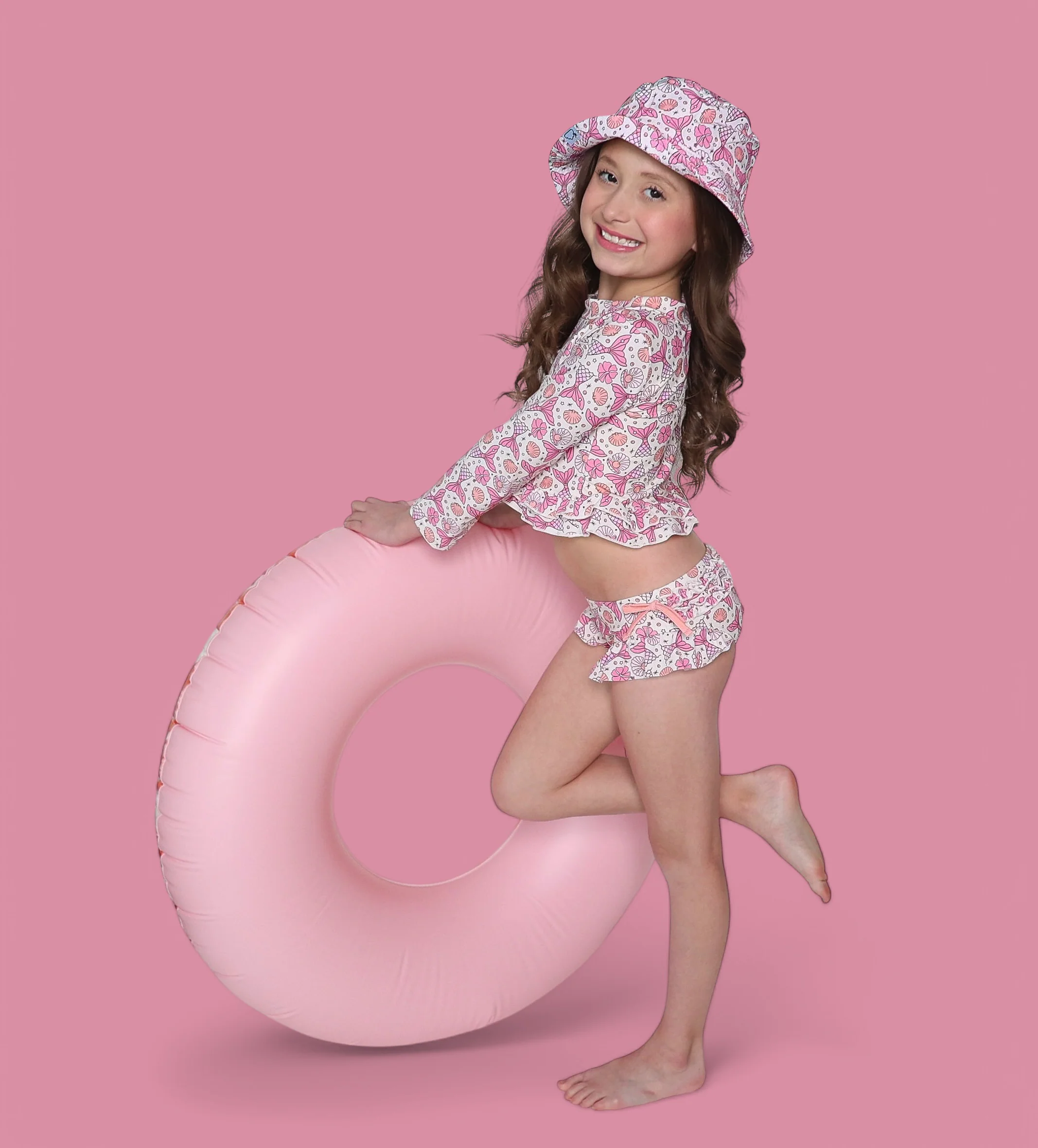 MAGICAL MERMAID DREAM TWO-PIECE RASH GUARD RUFFLE SWIM SUIT - Image 15
