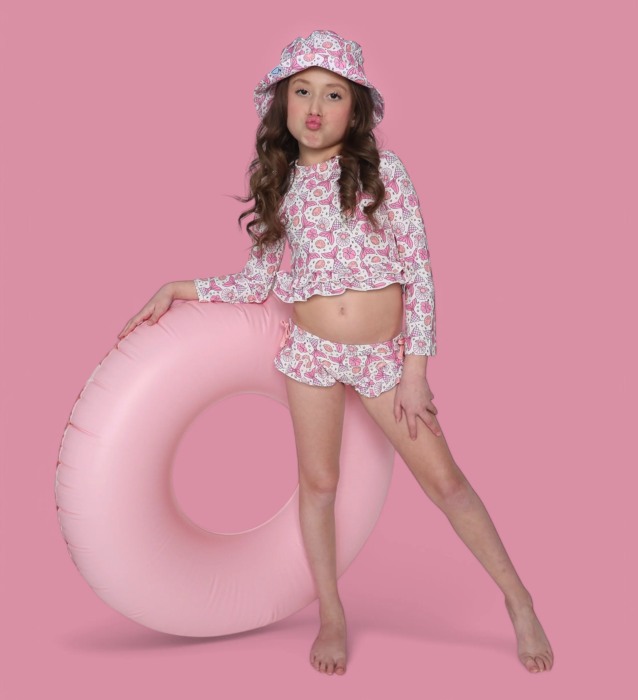 MAGICAL MERMAID DREAM TWO-PIECE RASH GUARD RUFFLE SWIM SUIT - Image 16
