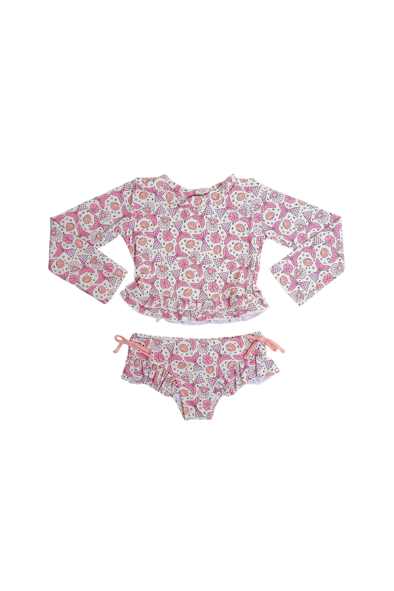 MAGICAL MERMAID DREAM TWO-PIECE RASH GUARD RUFFLE SWIM SUIT - Image 19