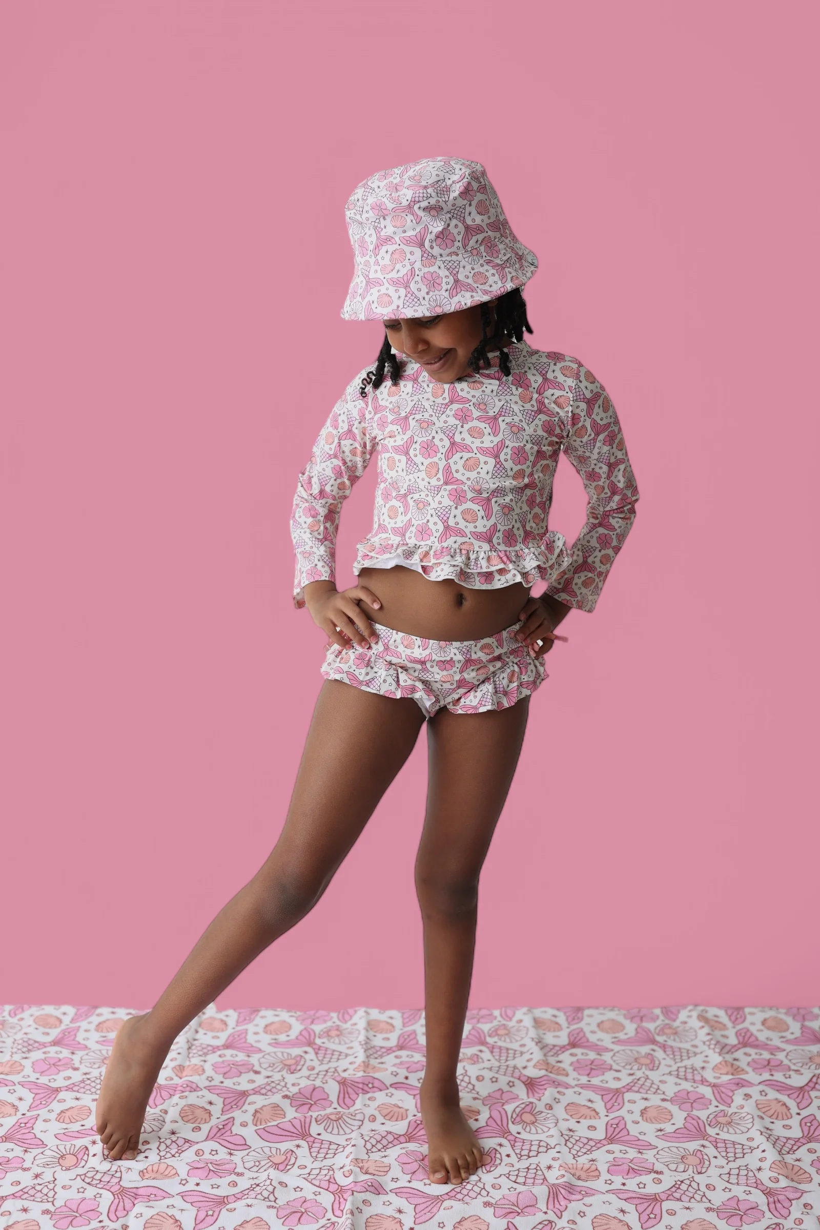 MAGICAL MERMAID DREAM TWO-PIECE RASH GUARD RUFFLE SWIM SUIT - Image 6