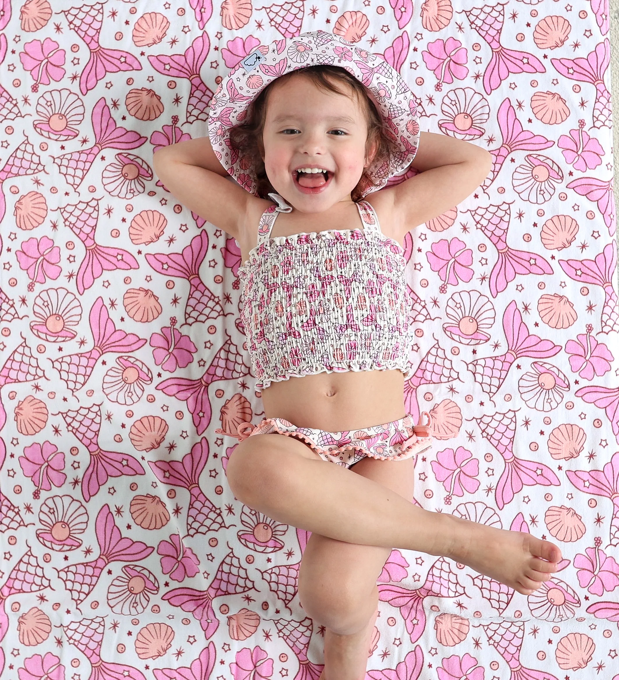 MAGICAL MERMAID DREAM SMOCKED TANKINI TWO PIECE SWIM SUIT - Image 2