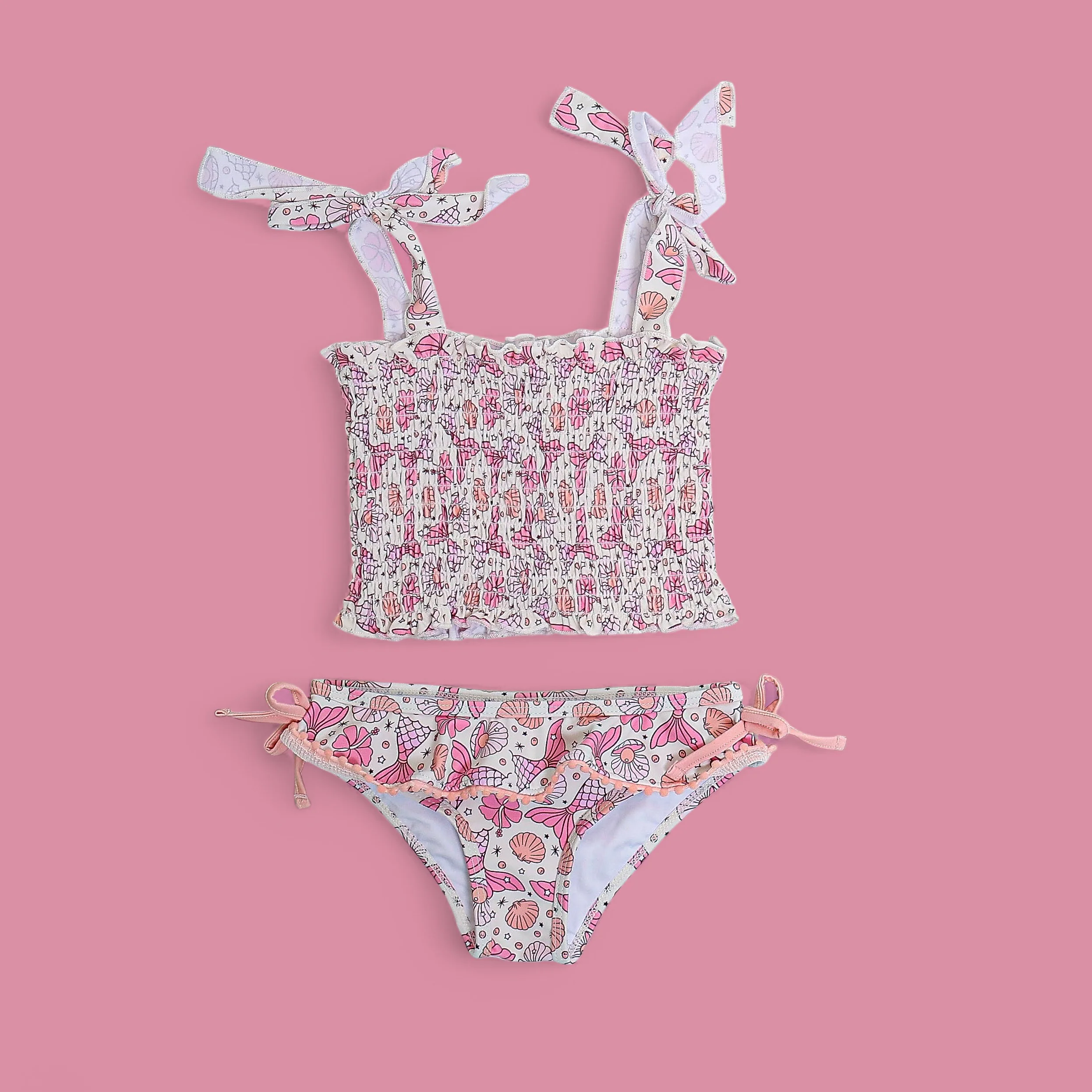 MAGICAL MERMAID DREAM SMOCKED TANKINI TWO PIECE SWIM SUIT - Image 4
