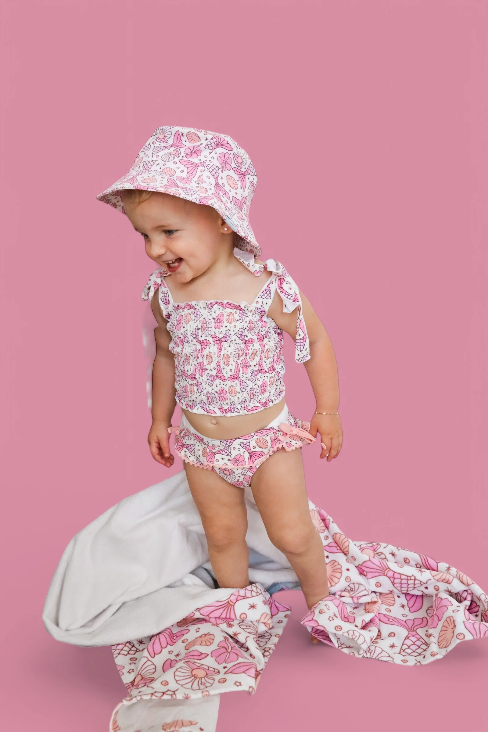 MAGICAL MERMAID DREAM SMOCKED TANKINI TWO PIECE SWIM SUIT - Image 5