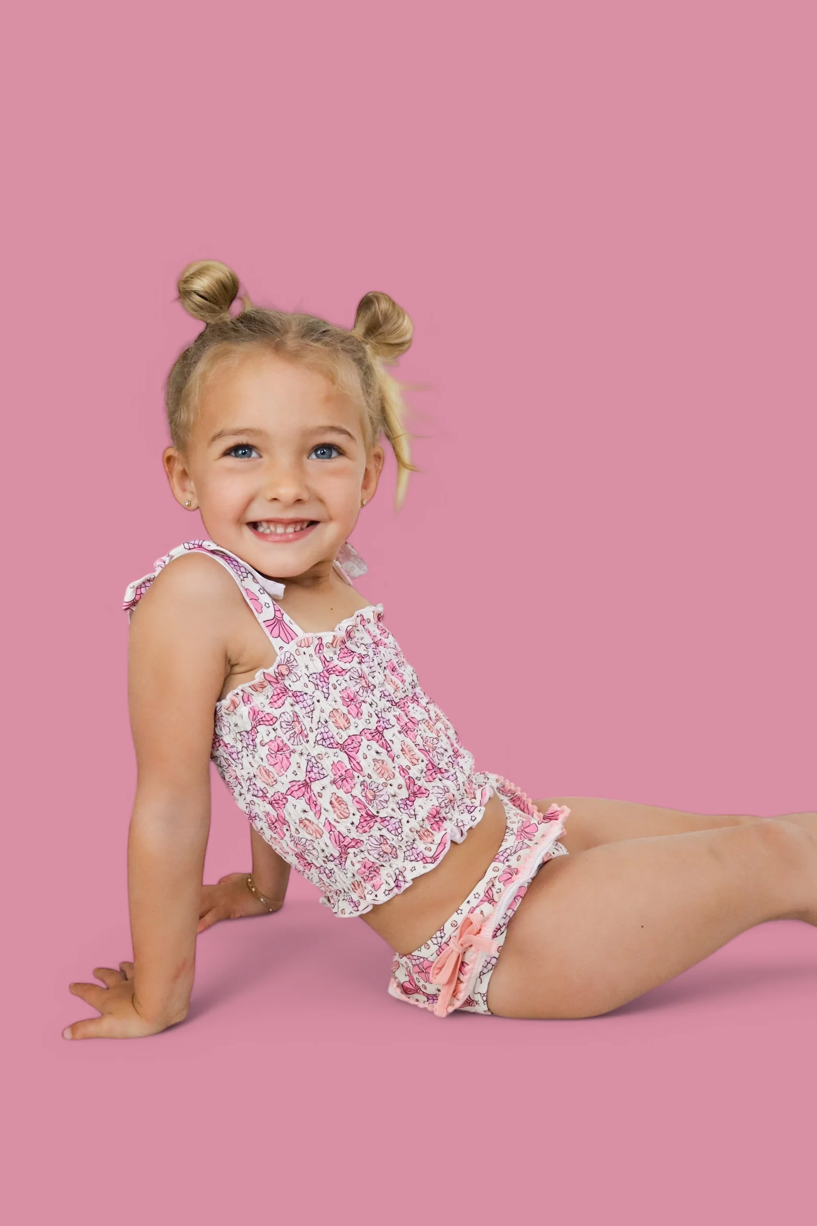 MAGICAL MERMAID DREAM SMOCKED TANKINI TWO PIECE SWIM SUIT - Image 6