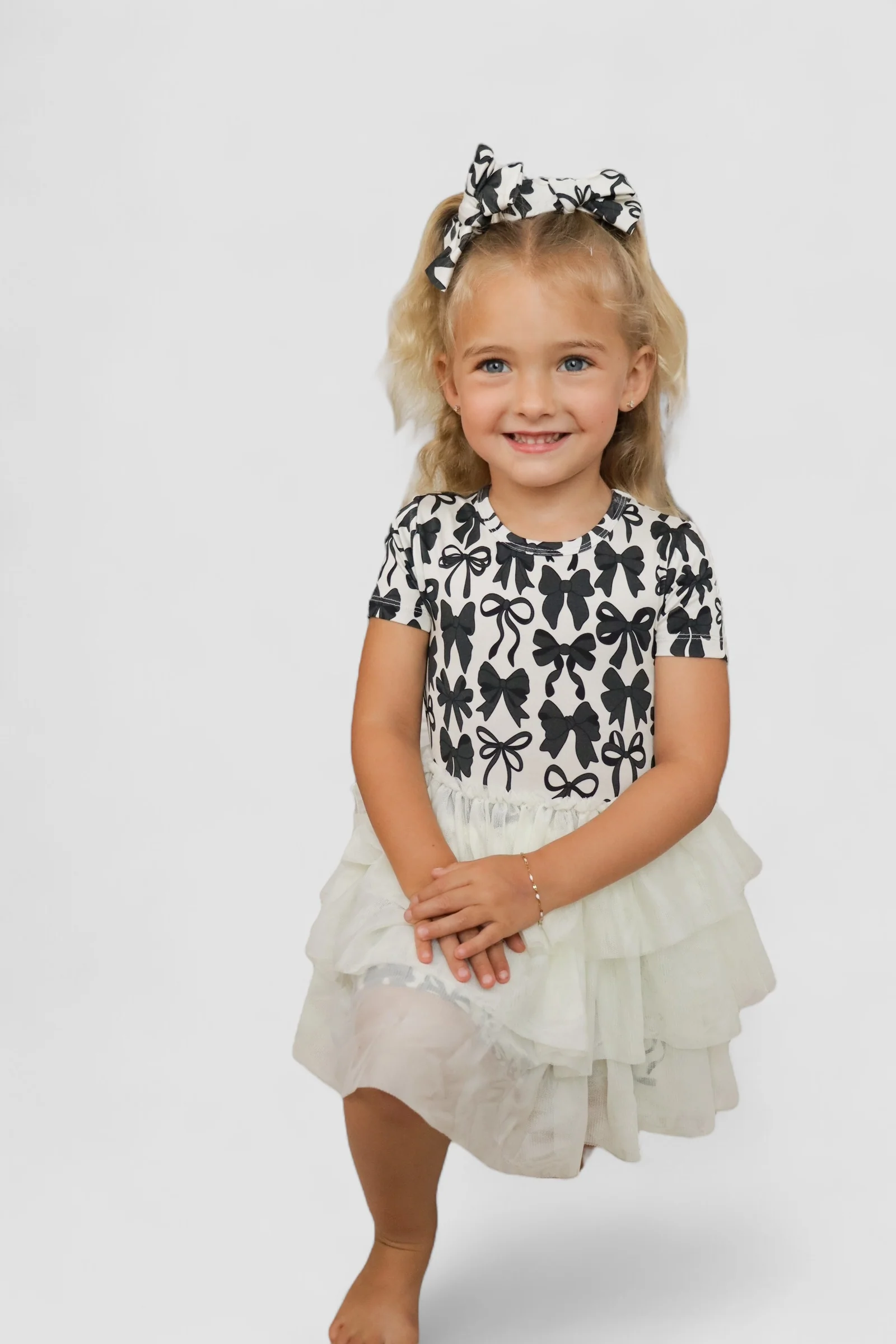 NEUTRAL BOWS DREAM TUTU DRESS - Image 6