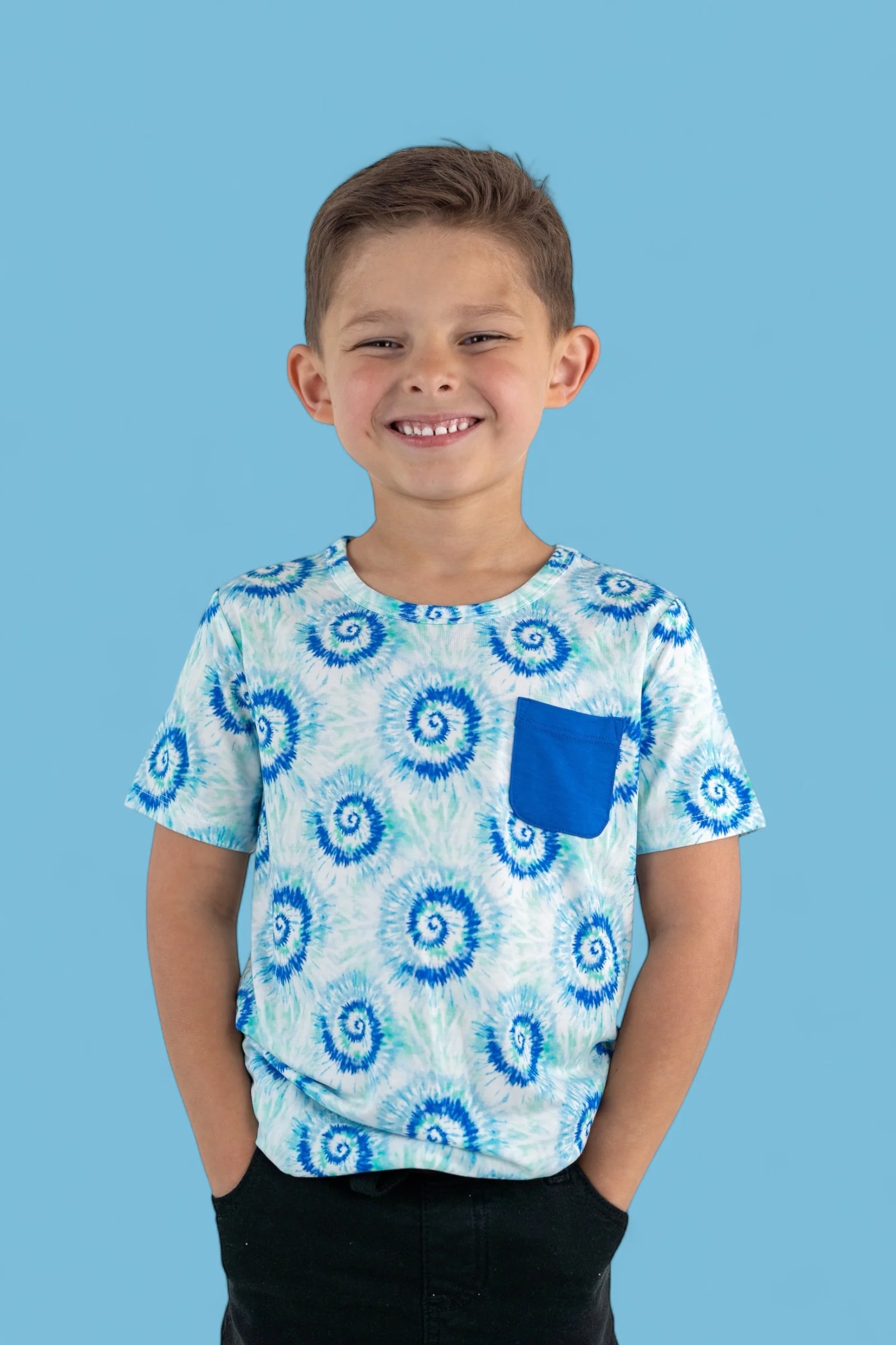 OCEAN WAVES TIE DYE DREAM POCKET TEE - Image 3