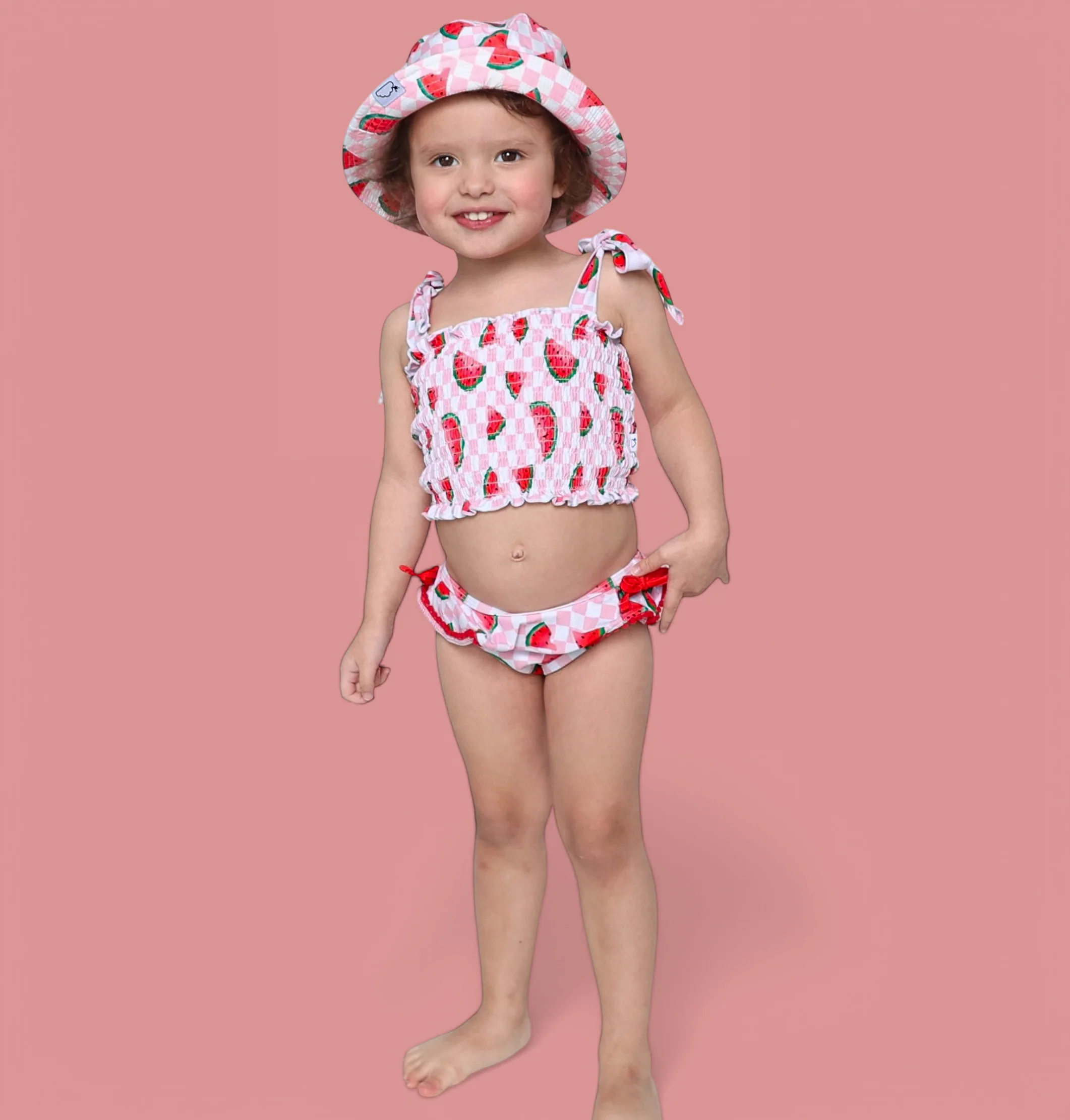 ONE IN A MELON DREAM SMOCKED TANKINI TWO PIECE SWIM SUIT - Image 13