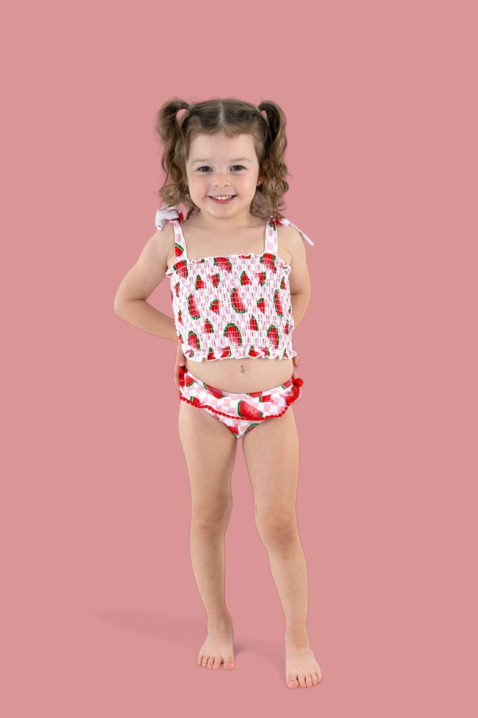 ONE IN A MELON DREAM SMOCKED TANKINI TWO PIECE SWIM SUIT - Image 16