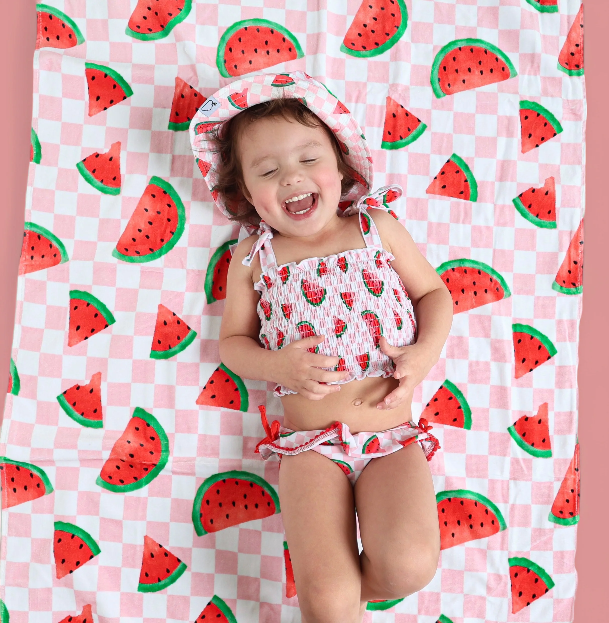 ONE IN A MELON DREAM SMOCKED TANKINI TWO PIECE SWIM SUIT - Image 3