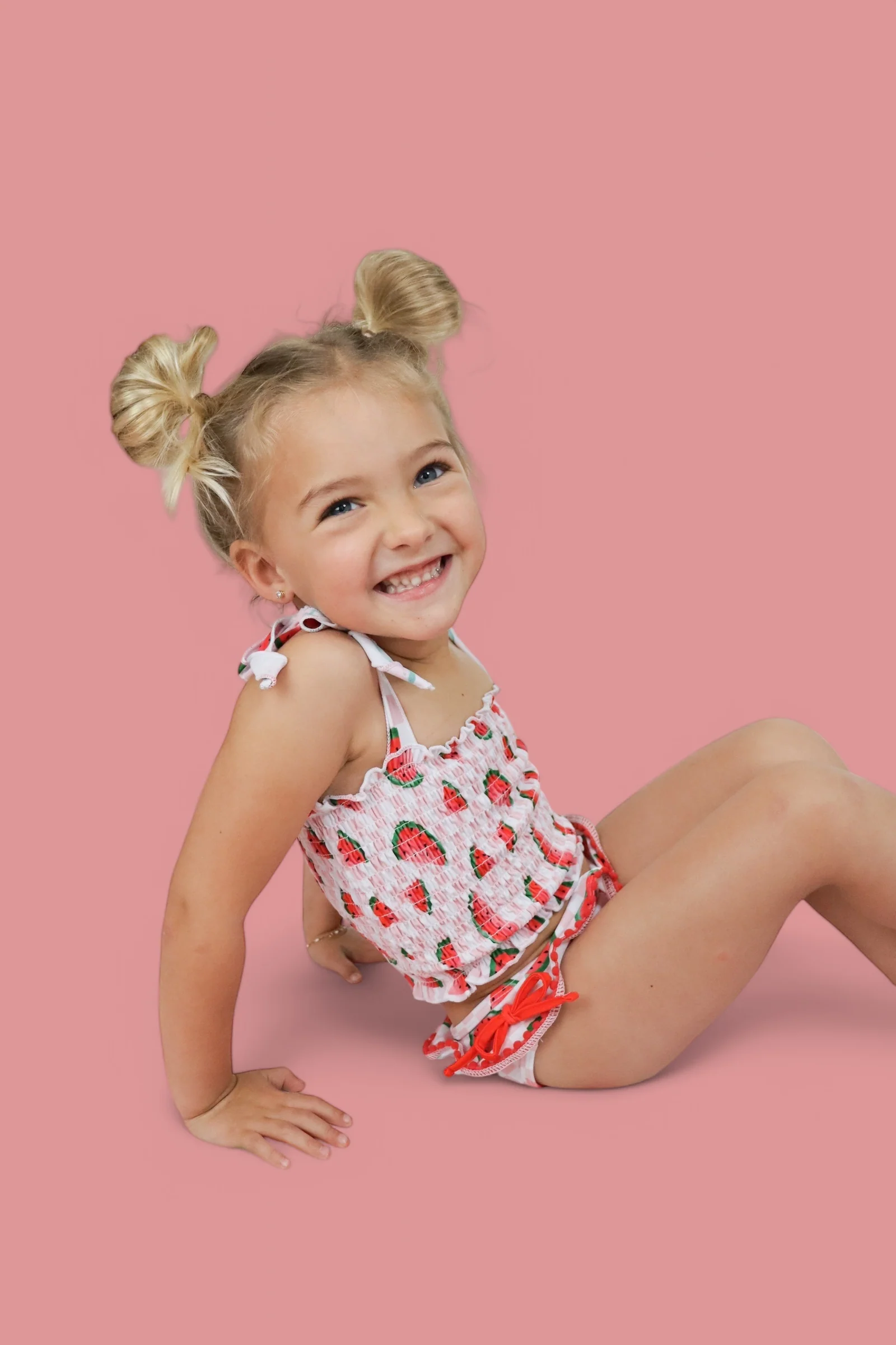 ONE IN A MELON DREAM SMOCKED TANKINI TWO PIECE SWIM SUIT - Image 4