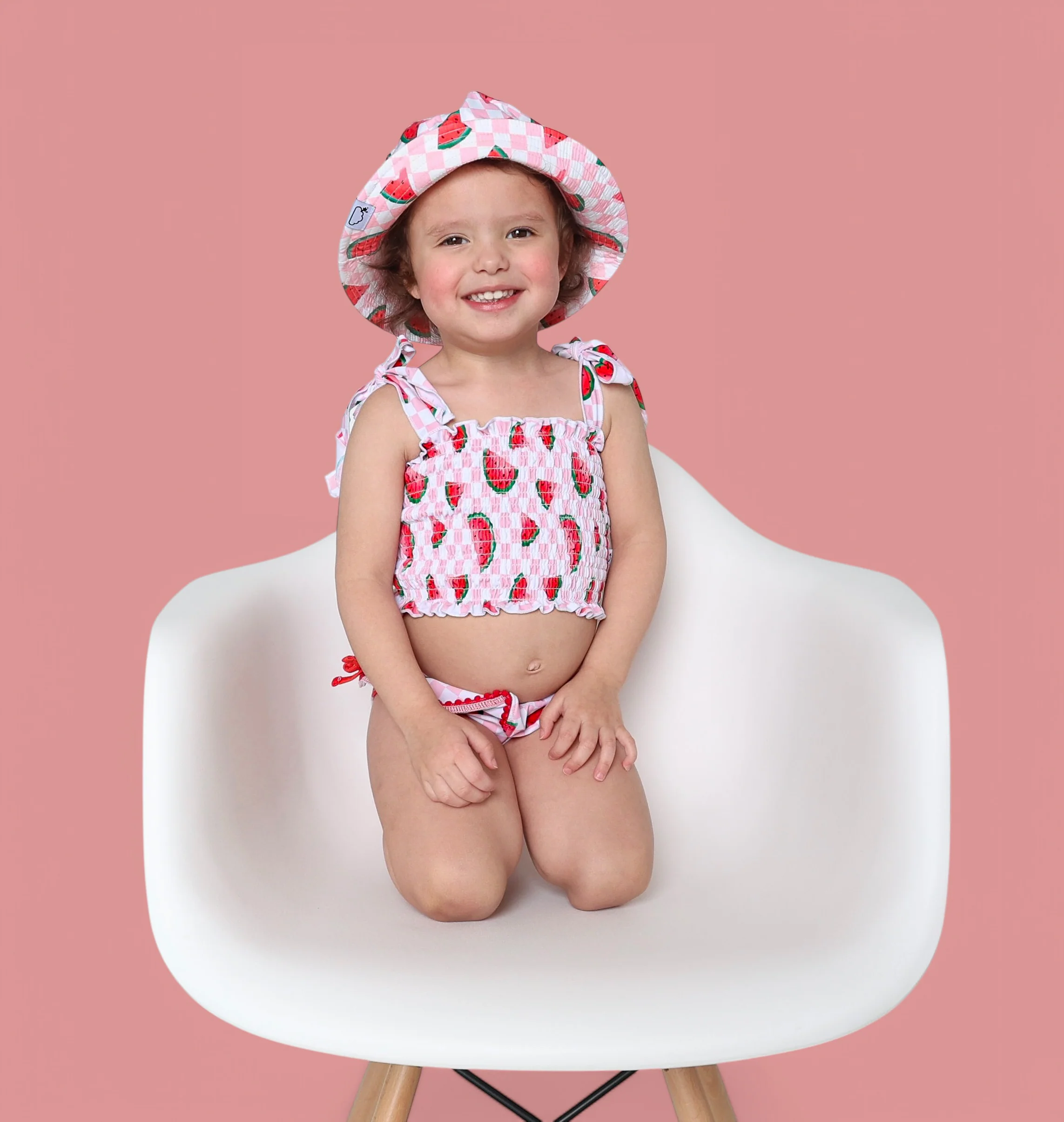 ONE IN A MELON DREAM SMOCKED TANKINI TWO PIECE SWIM SUIT - Image 5