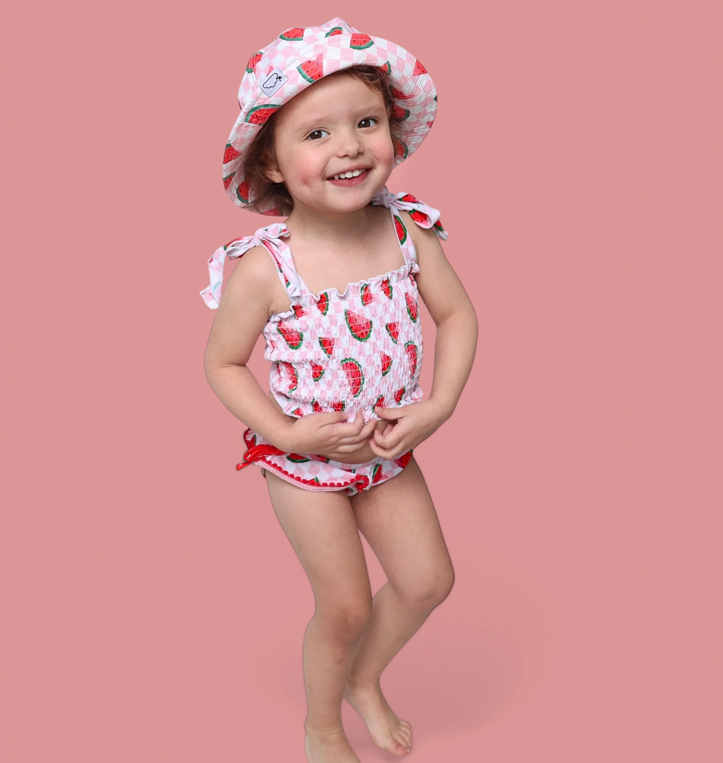 ONE IN A MELON DREAM SMOCKED TANKINI TWO PIECE SWIM SUIT - Image 9