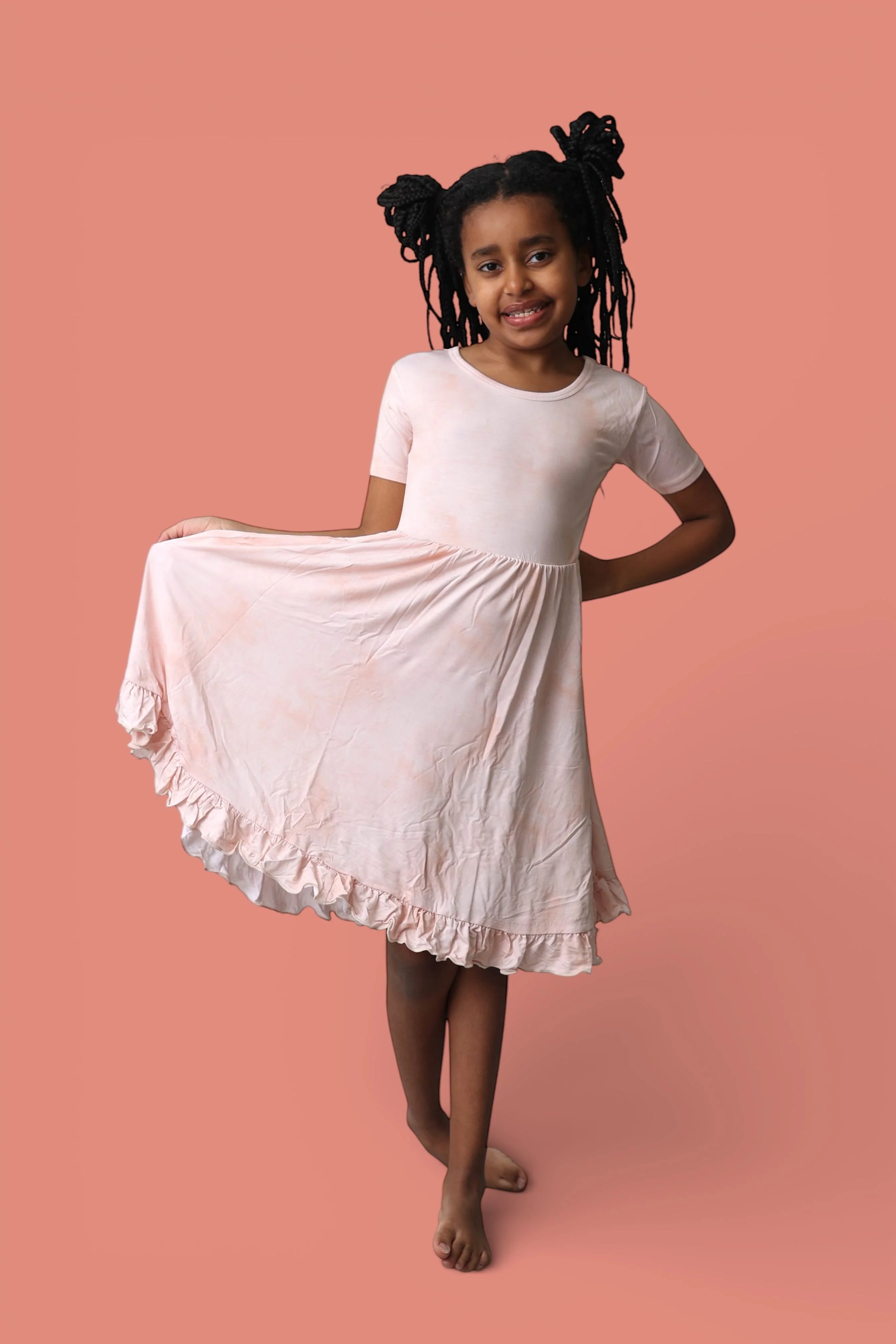 ORANGE CREAMSICLE DREAM RUFFLE DRESS - Image 3
