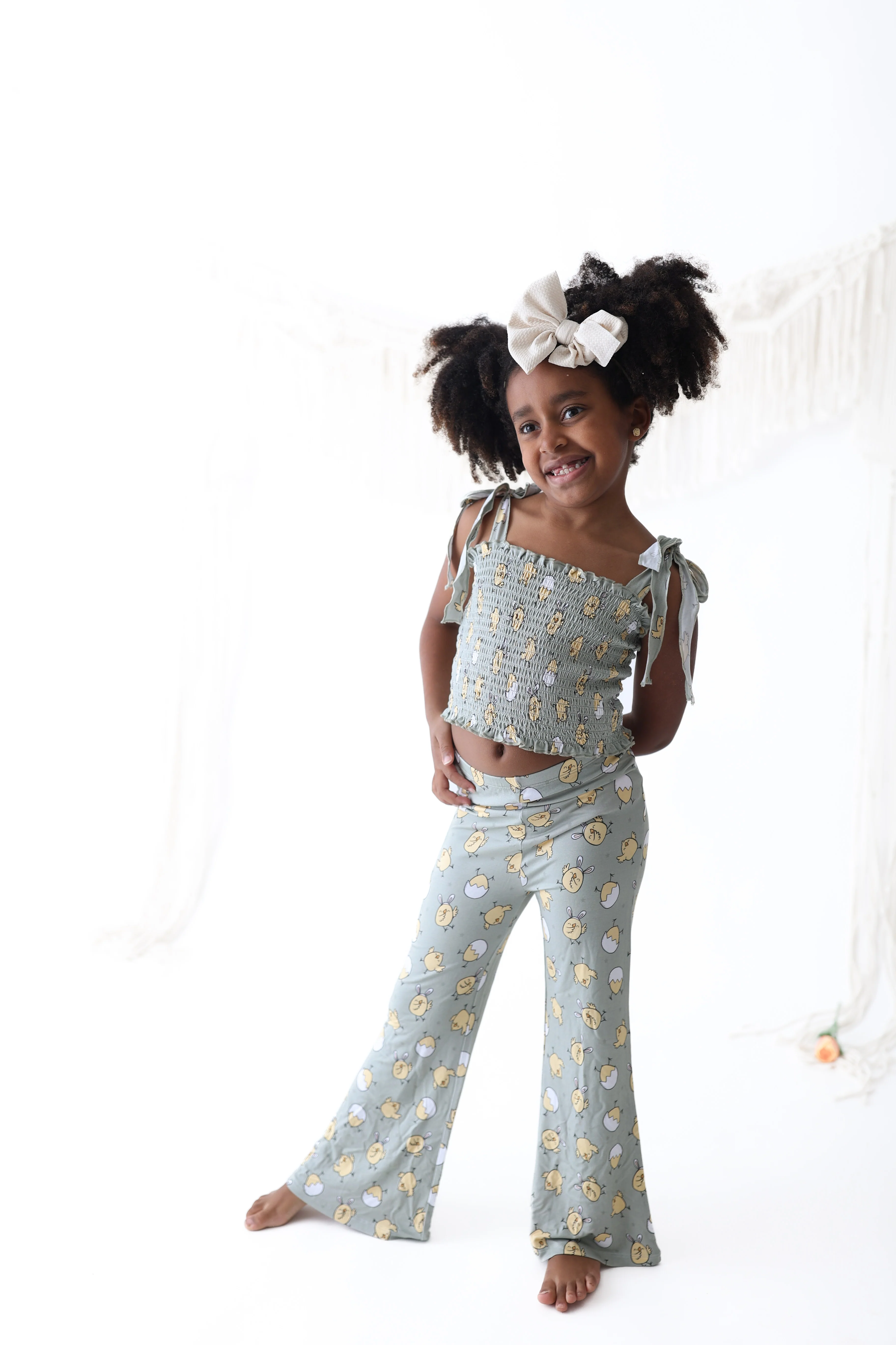 EXCLUSIVE PEEPIN' IT REAL DREAM SMOCKED FLARE SET - Image 12