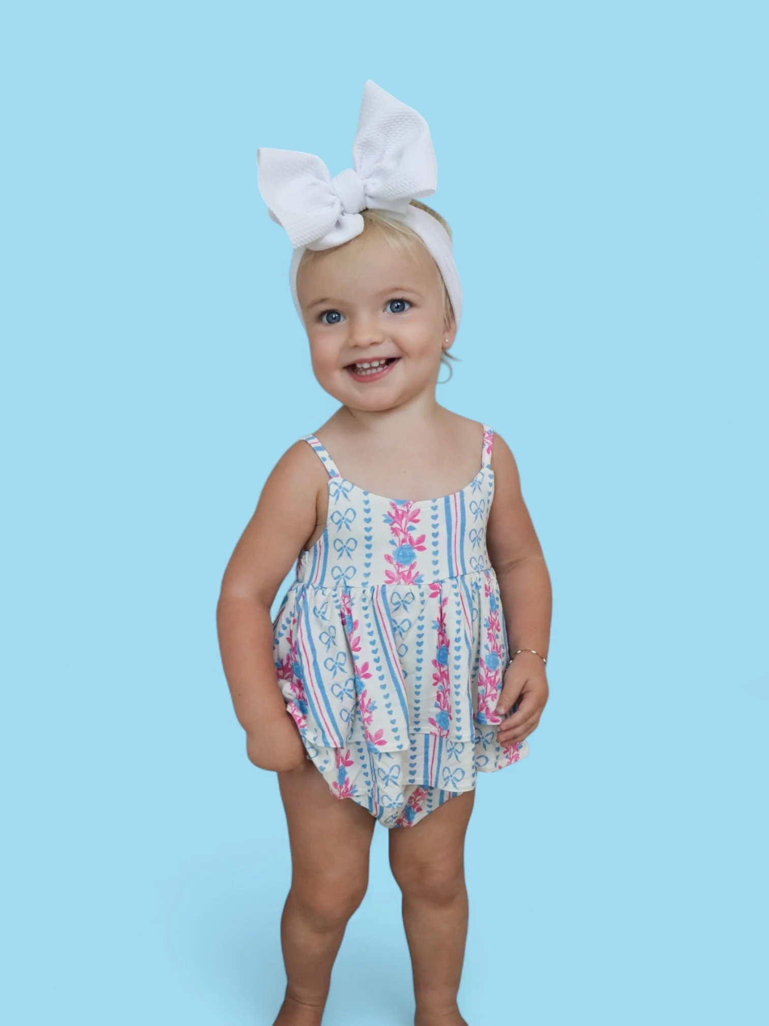 PETITE POSIE DREAM RUFFLED BUBBLE ROMPER