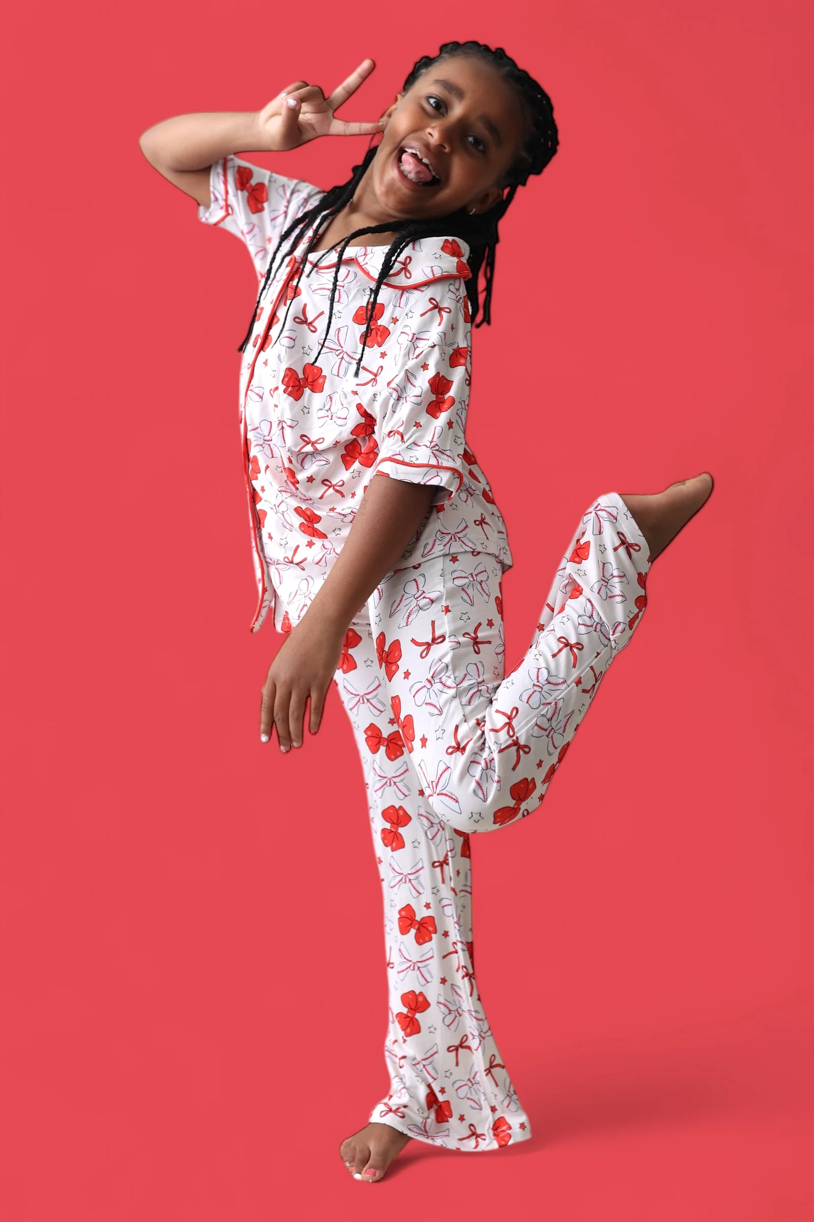PITCH PERFECT BOWS SHORT SLEEVE DREAM GIRL'S FLARE SET - Image 11
