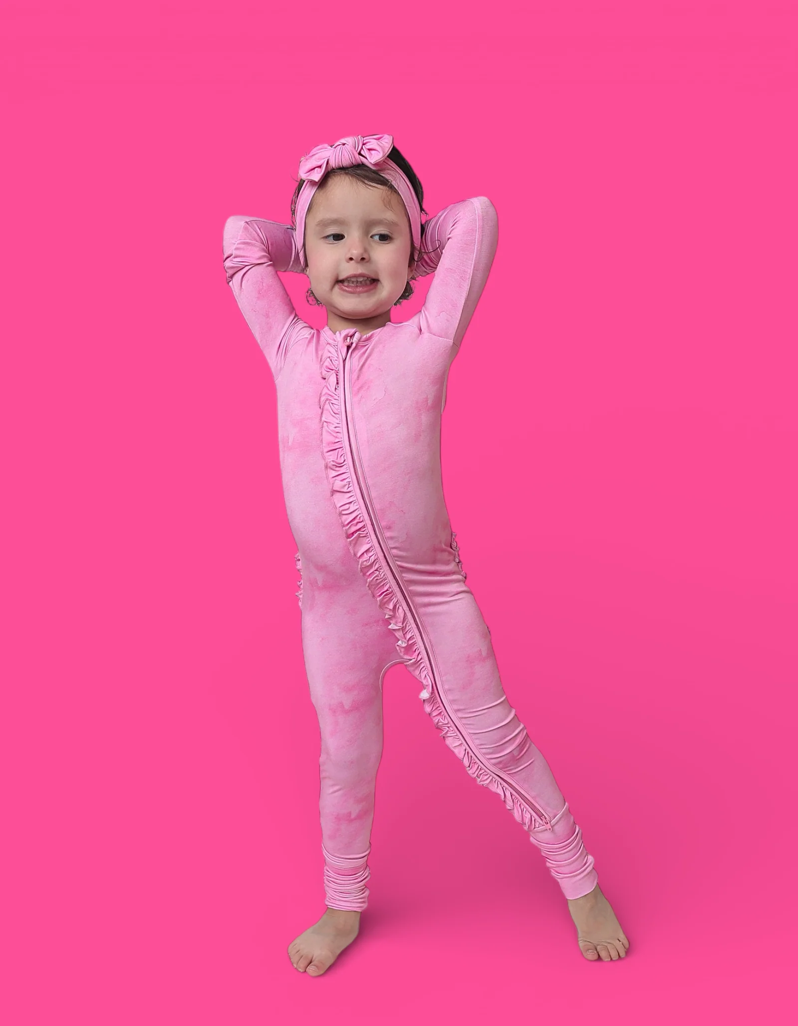 PINK DAYDREAM DREAM RUFFLE ROMPER - Image 3