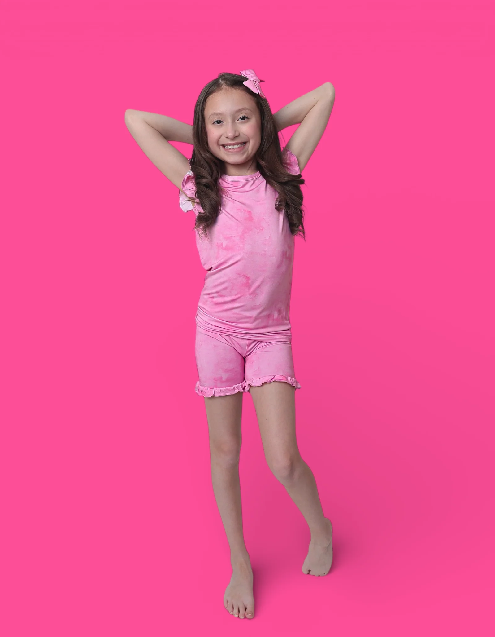 PINK DAYDREAM DREAM RUFFLE SHORT SET