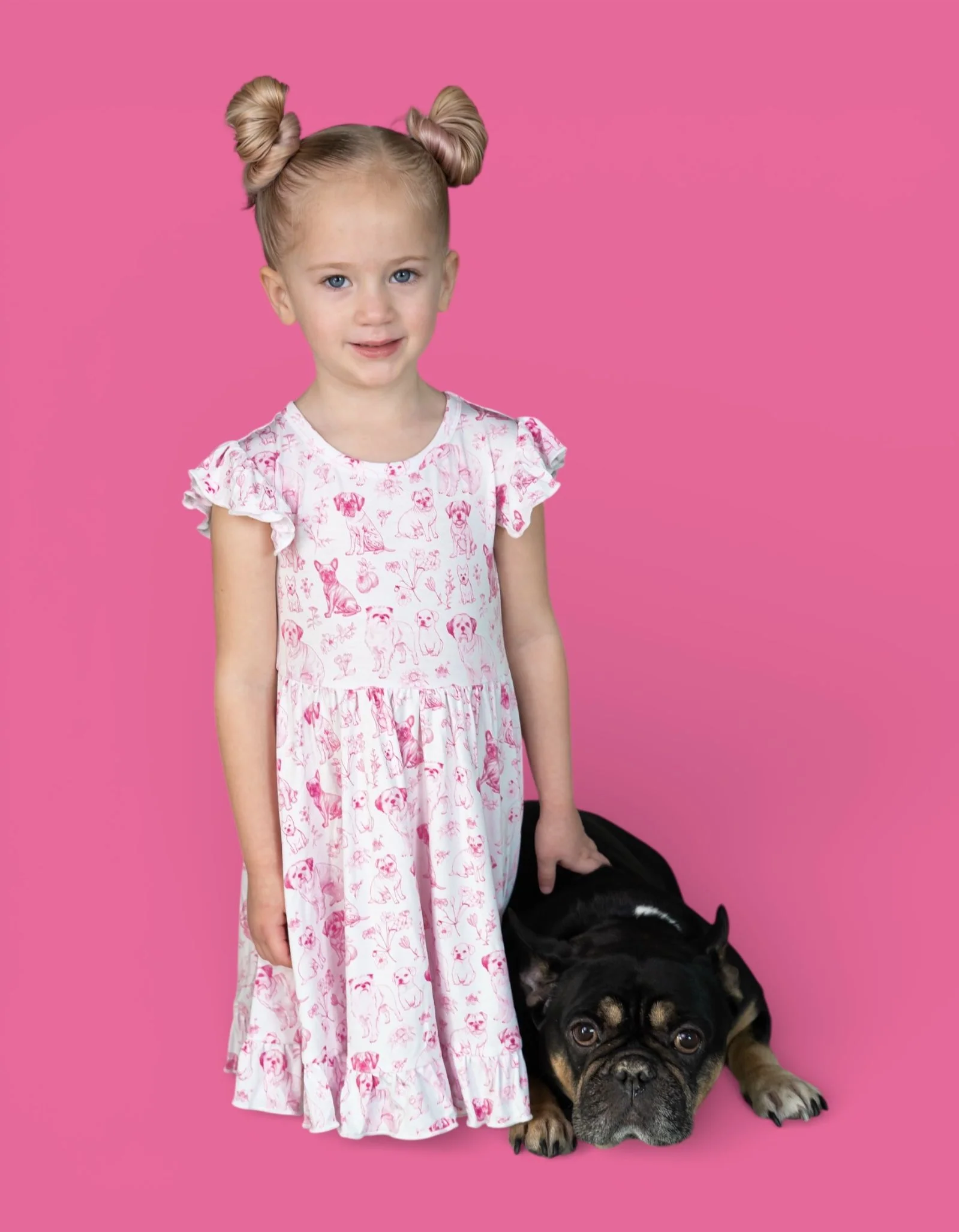 PINK PUPPY TOILE DREAM CAP SLEEVE RUFFLE DRESS - Image 7