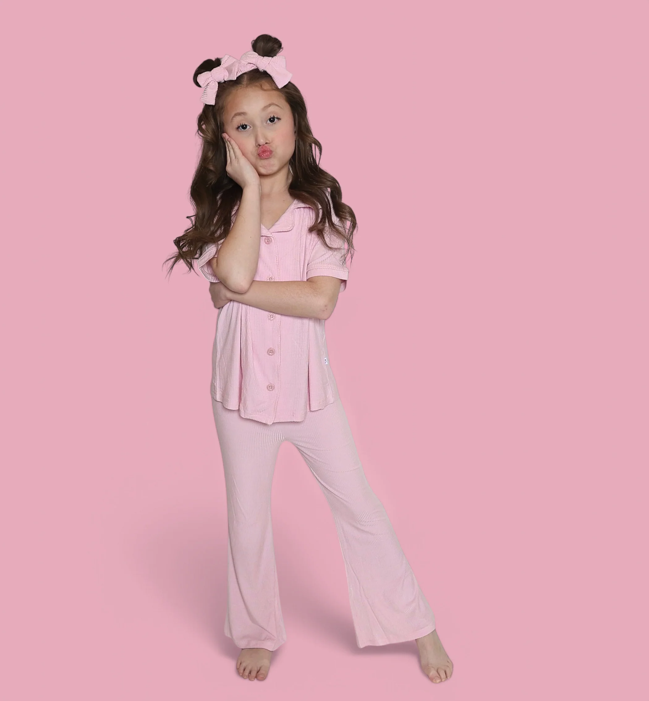 PINK ROSE DREAM GIRL'S FLARE SET - Image 10