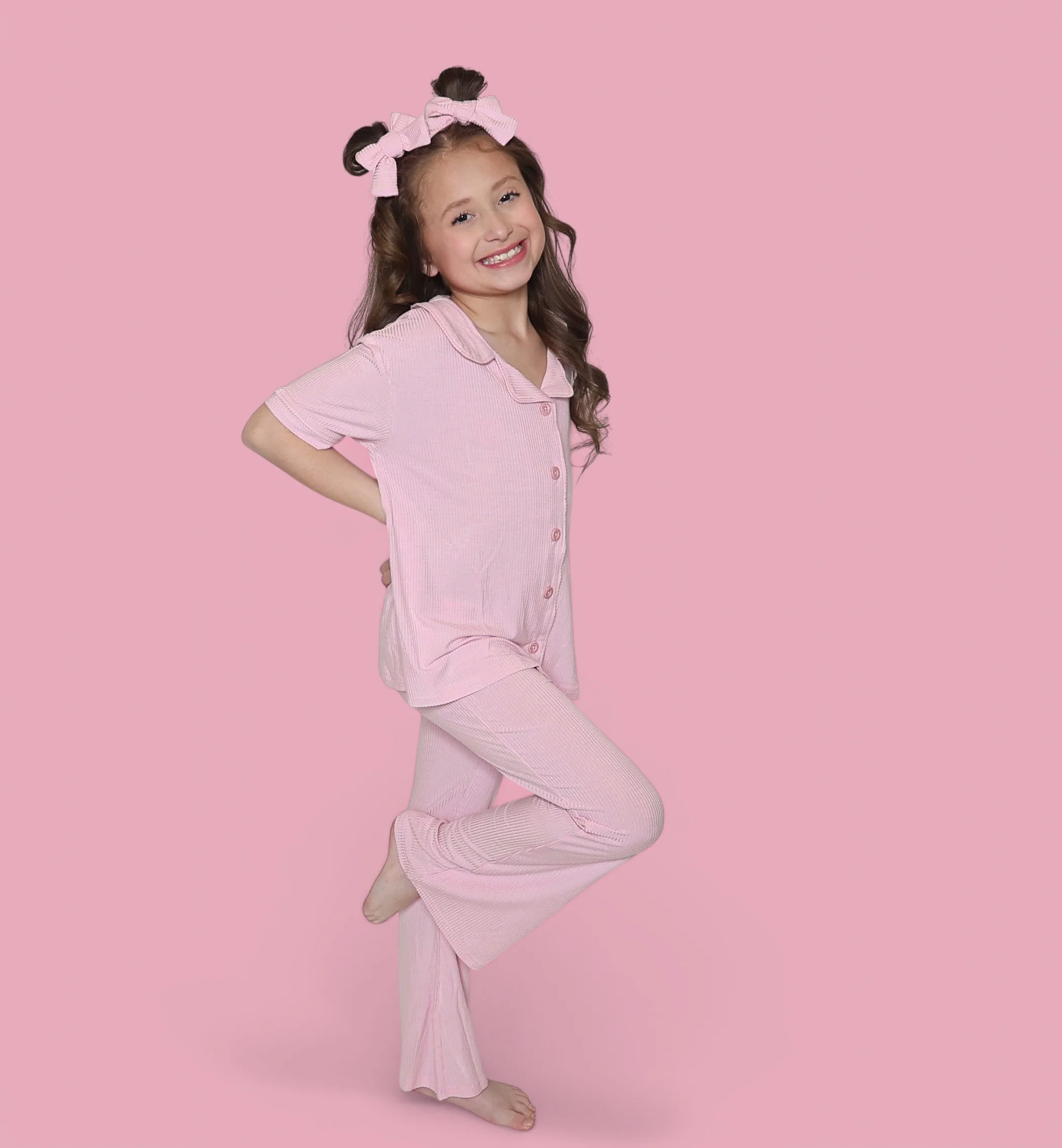 PINK ROSE DREAM GIRL'S FLARE SET - Image 4