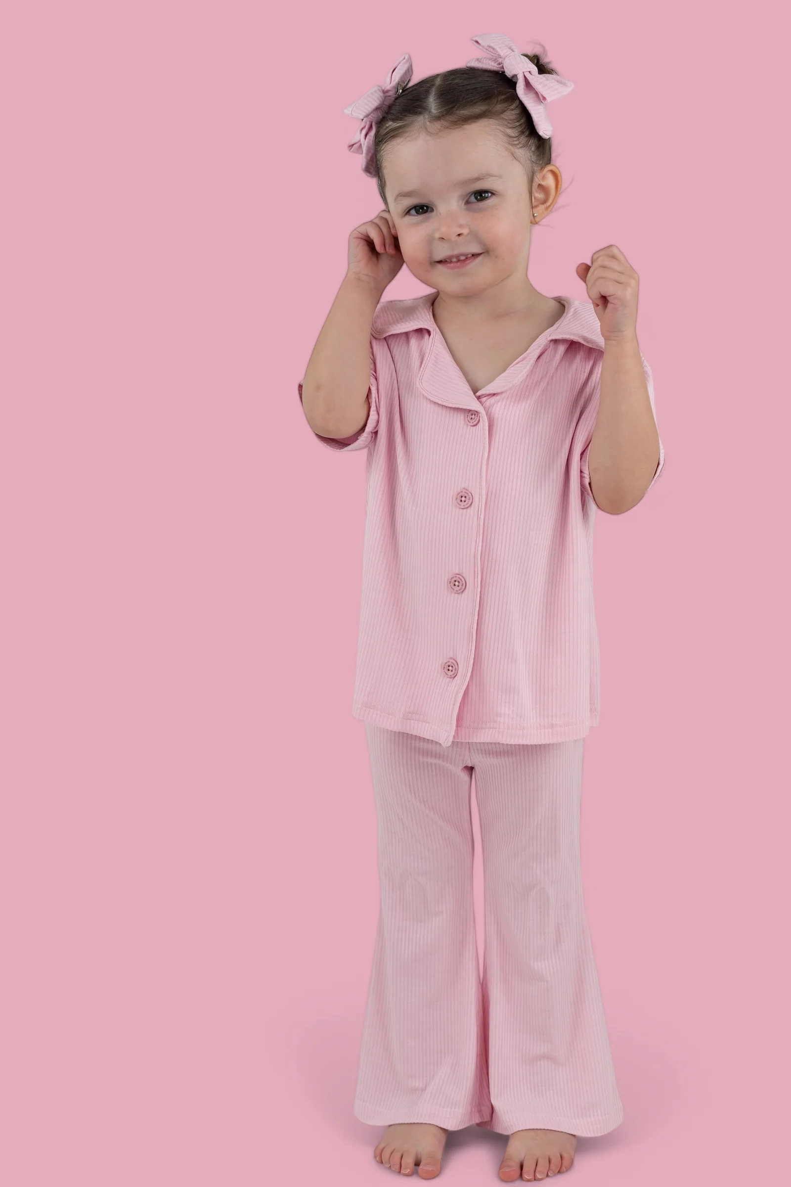 PINK ROSE DREAM GIRL'S FLARE SET - Image 5