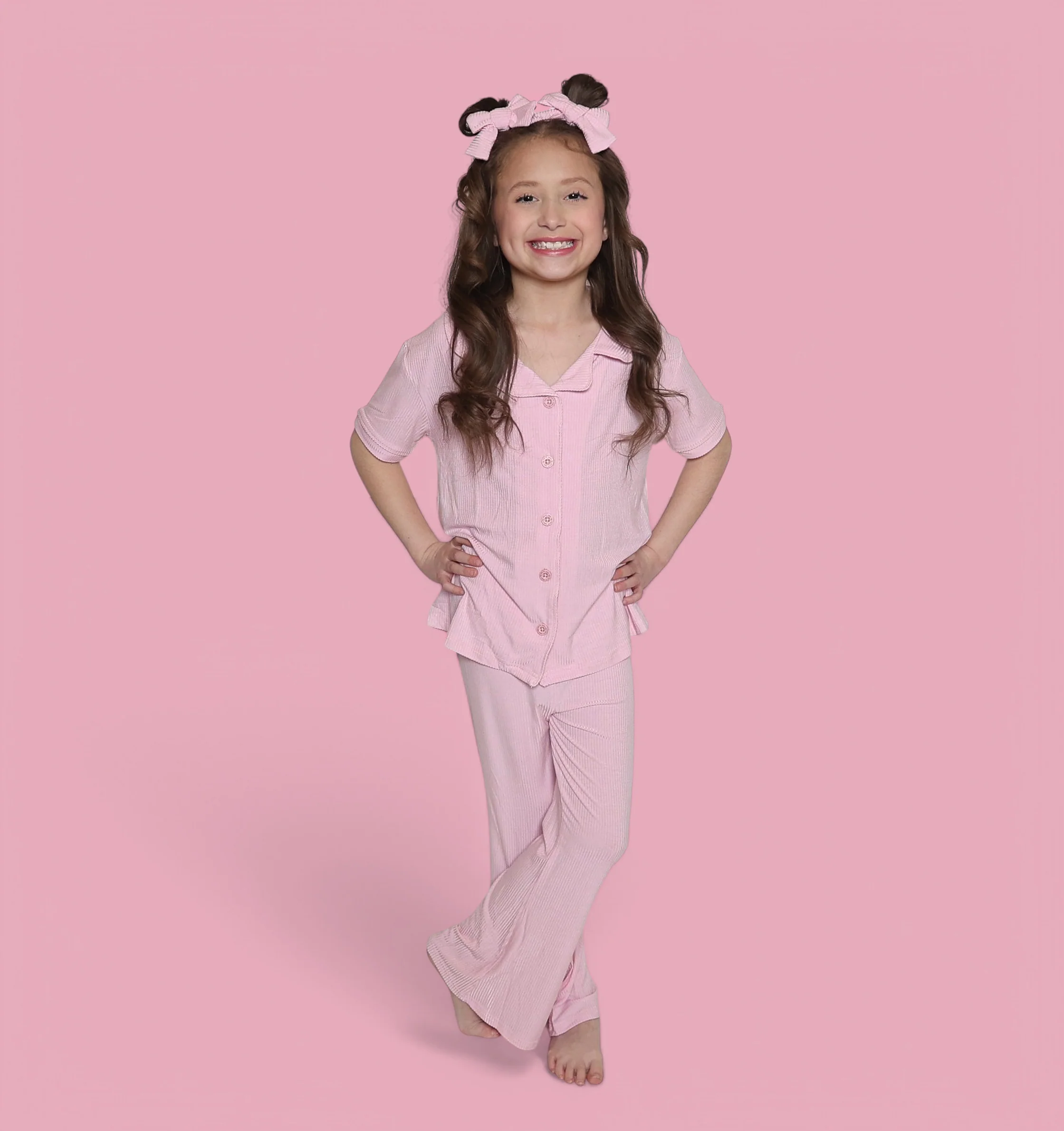 PINK ROSE DREAM GIRL'S FLARE SET - Image 6