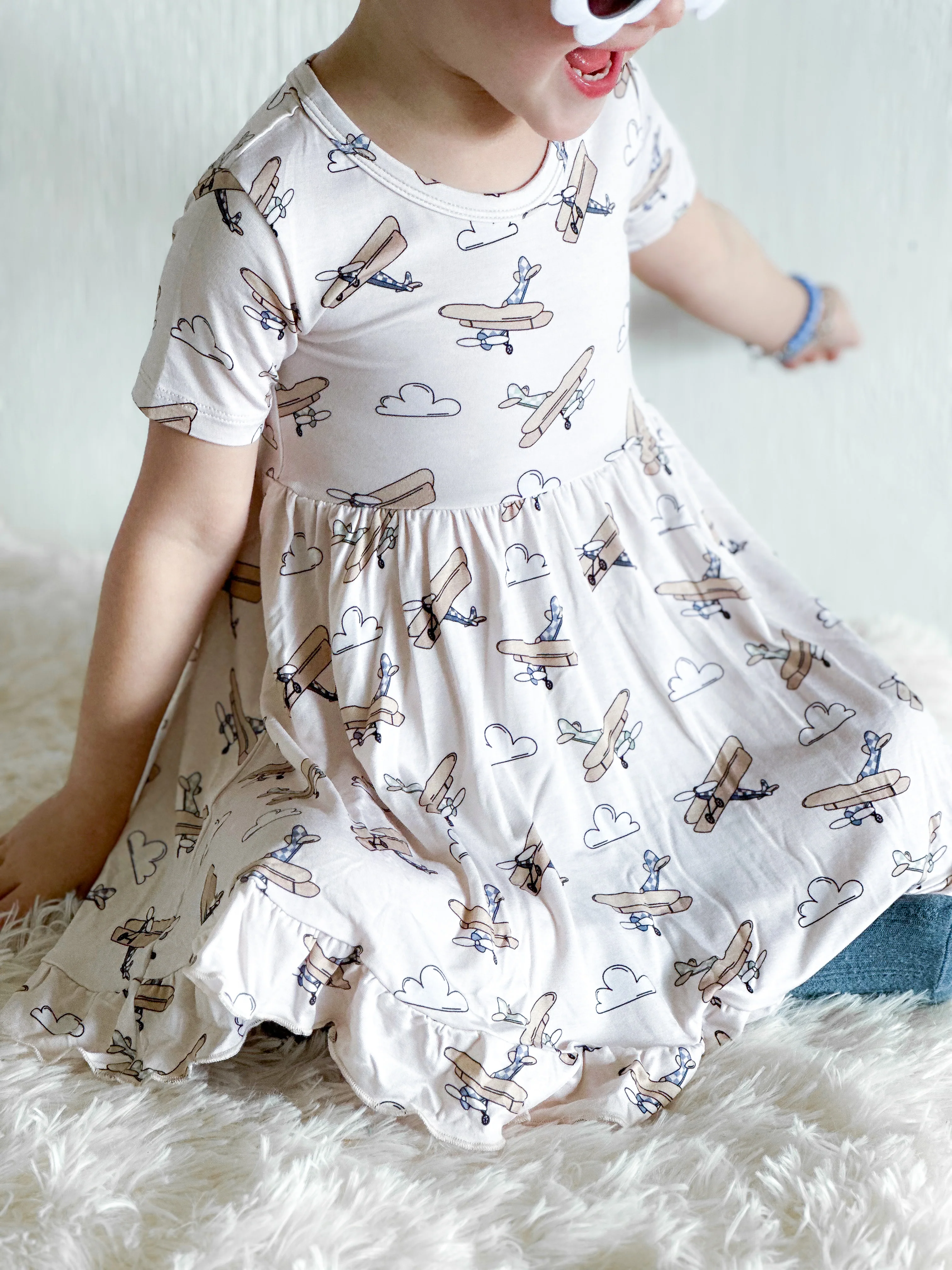 PLANE FUN DREAM RUFFLE DRESS - Image 10