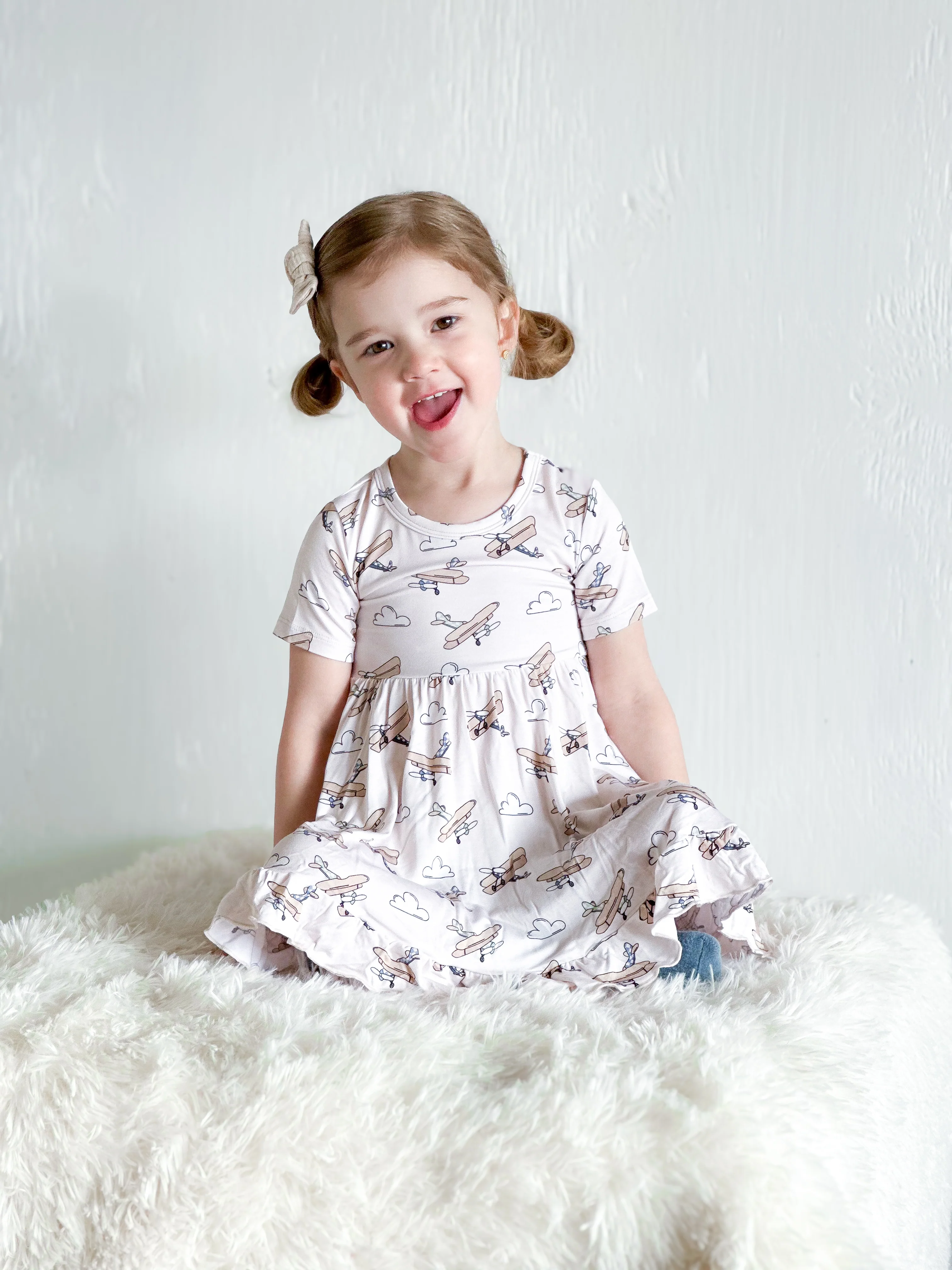 PLANE FUN DREAM RUFFLE DRESS - Image 4