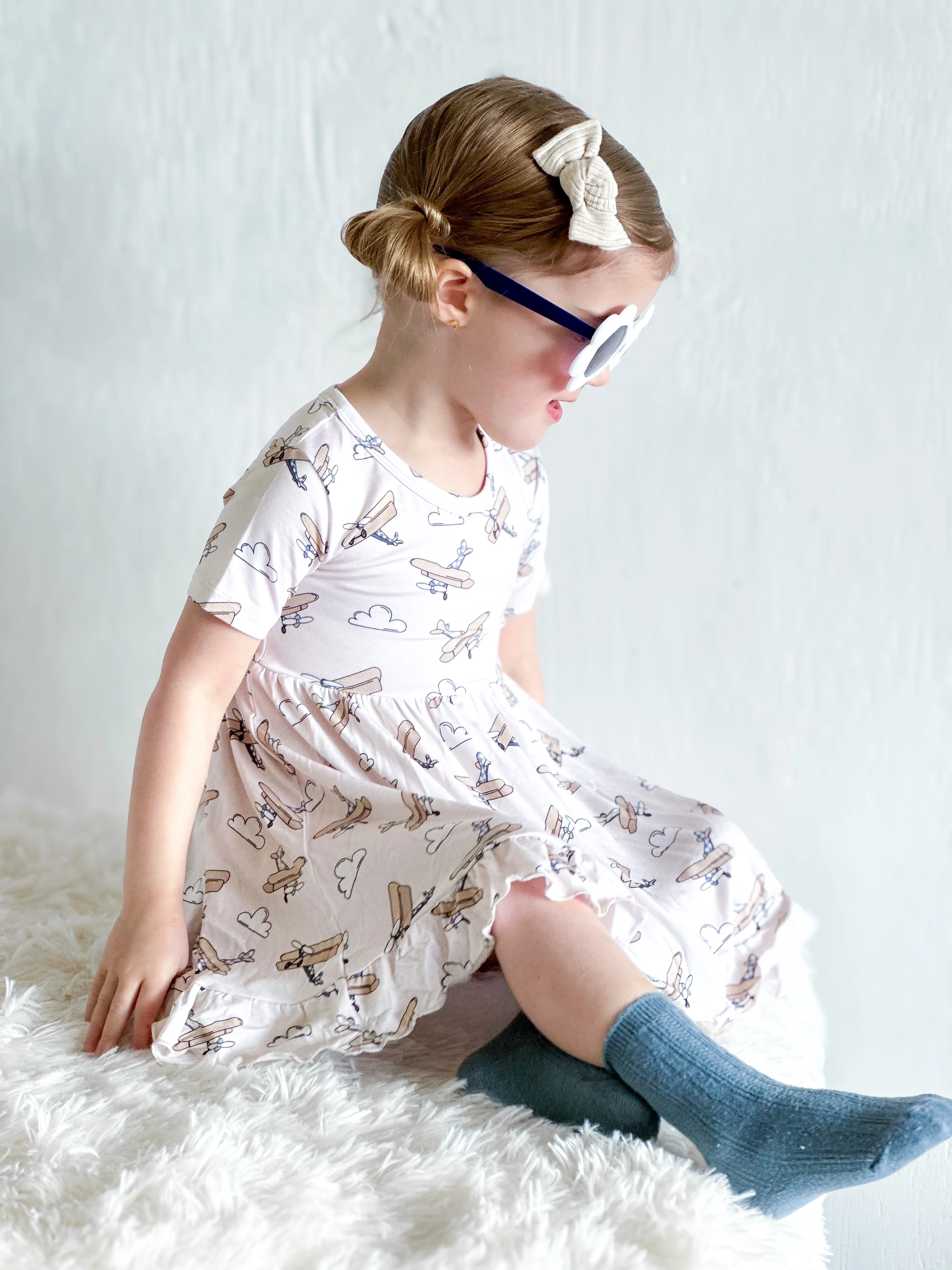 PLANE FUN DREAM RUFFLE DRESS - Image 6