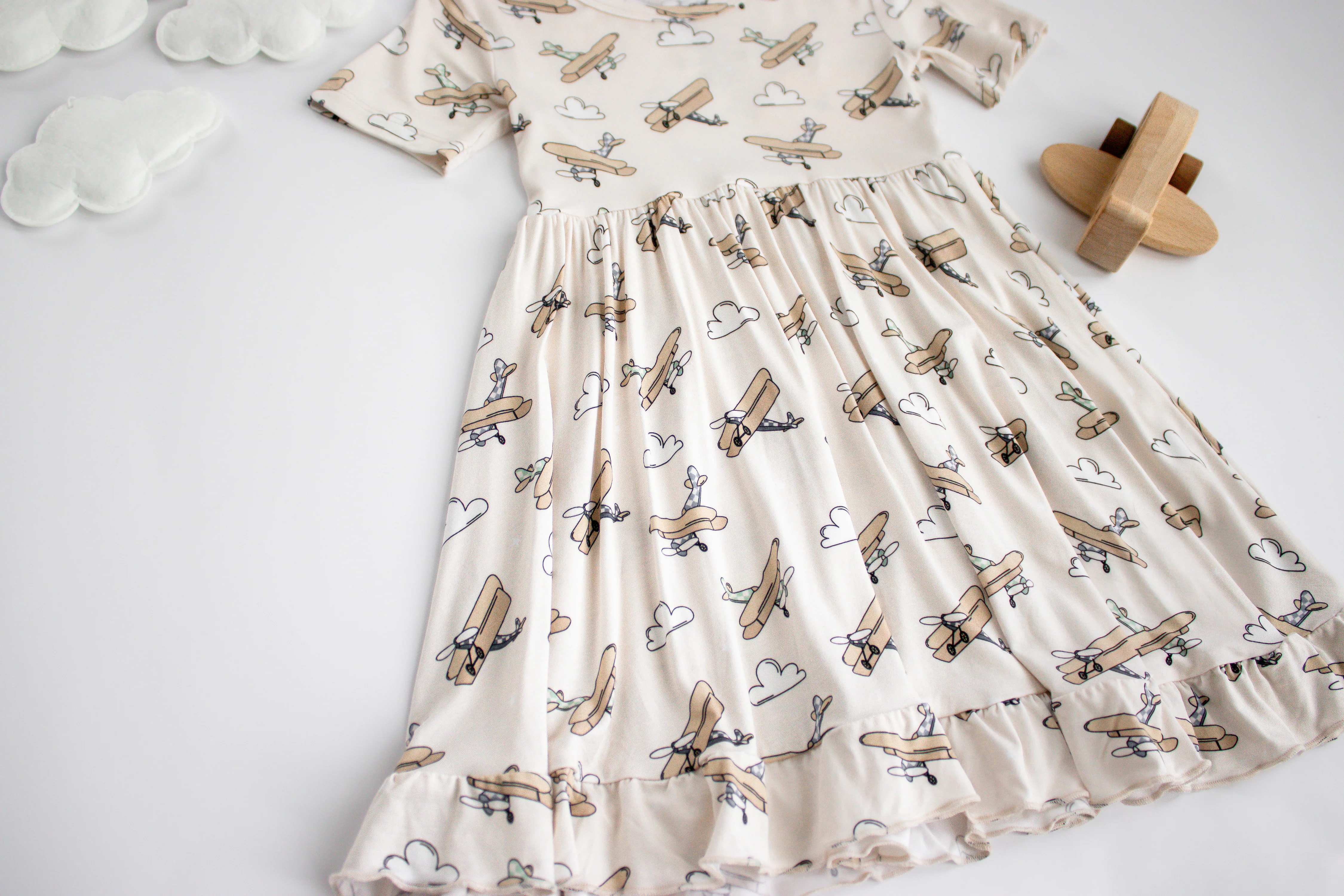 PLANE FUN DREAM RUFFLE DRESS - Image 7
