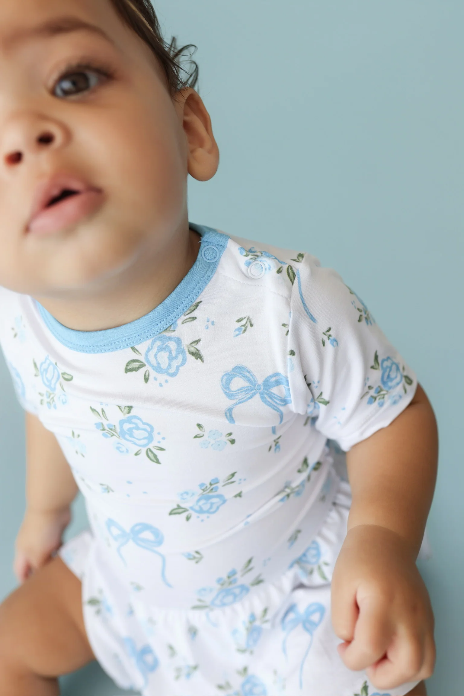 POWDER BLUE POSIE DREAM BODYSUIT DRESS - Image 11