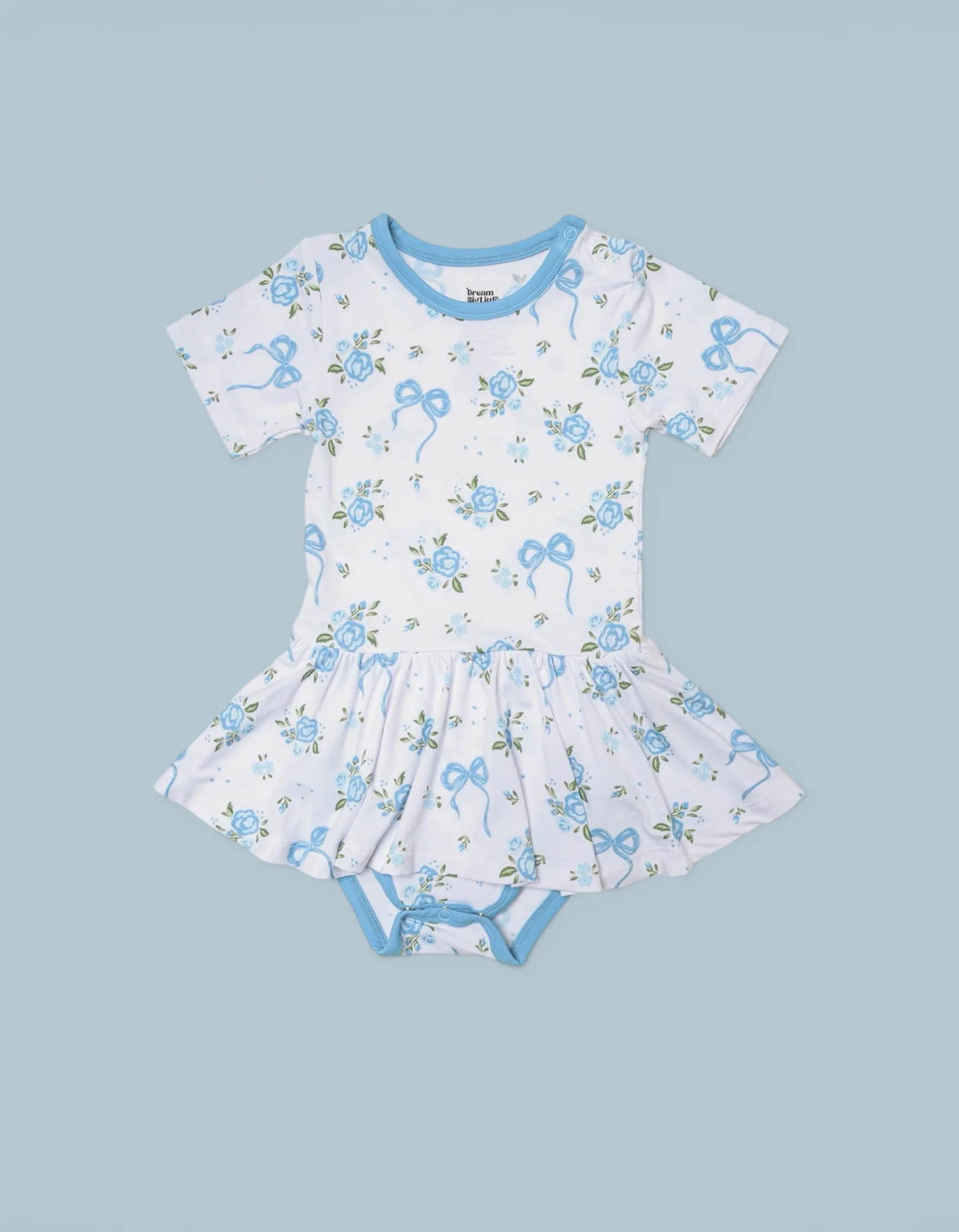 POWDER BLUE POSIE DREAM BODYSUIT DRESS - Image 2