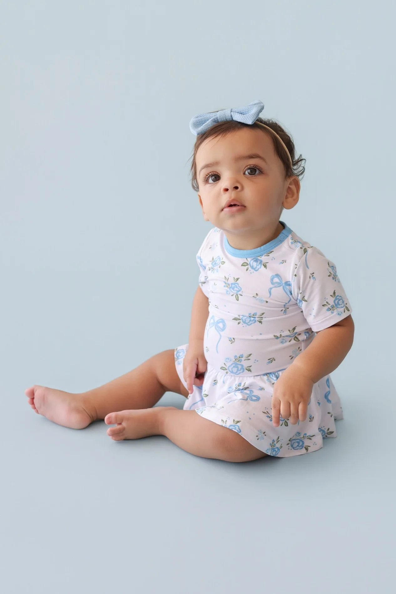 POWDER BLUE POSIE DREAM BODYSUIT DRESS - Image 3