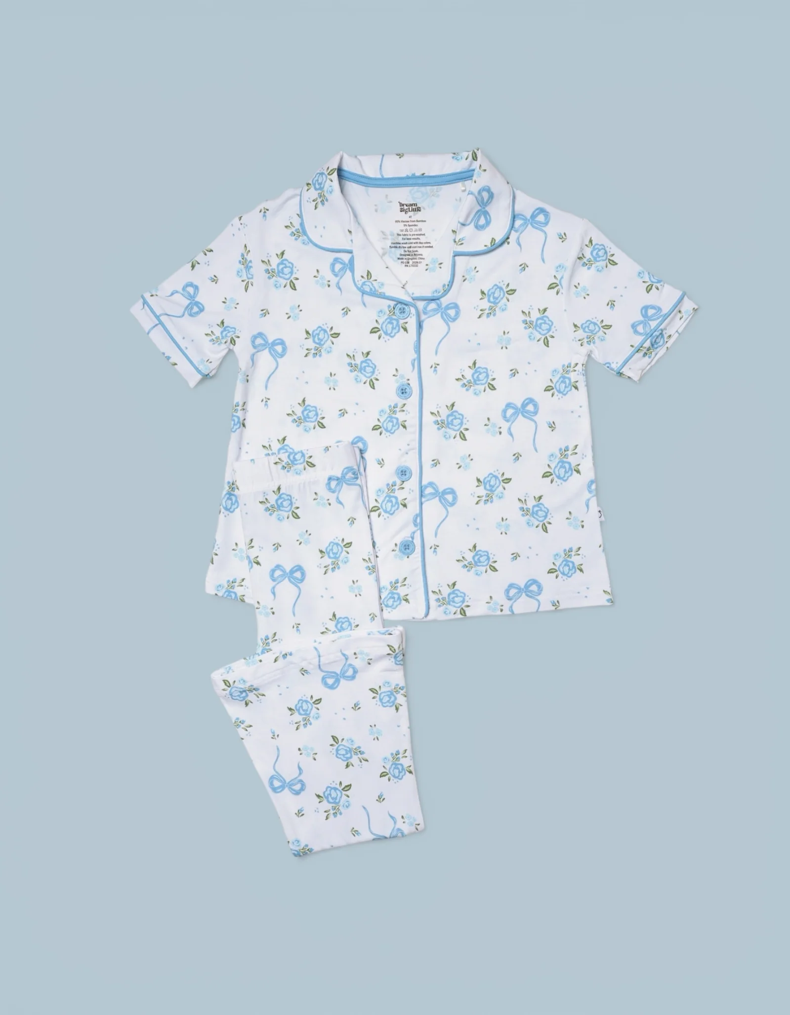 POWDER BLUE POSIE DREAM GIRL'S FLARE SET - Image 2