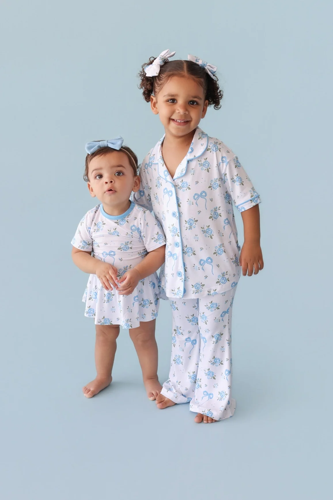 POWDER BLUE POSIE DREAM GIRL'S FLARE SET - Image 6