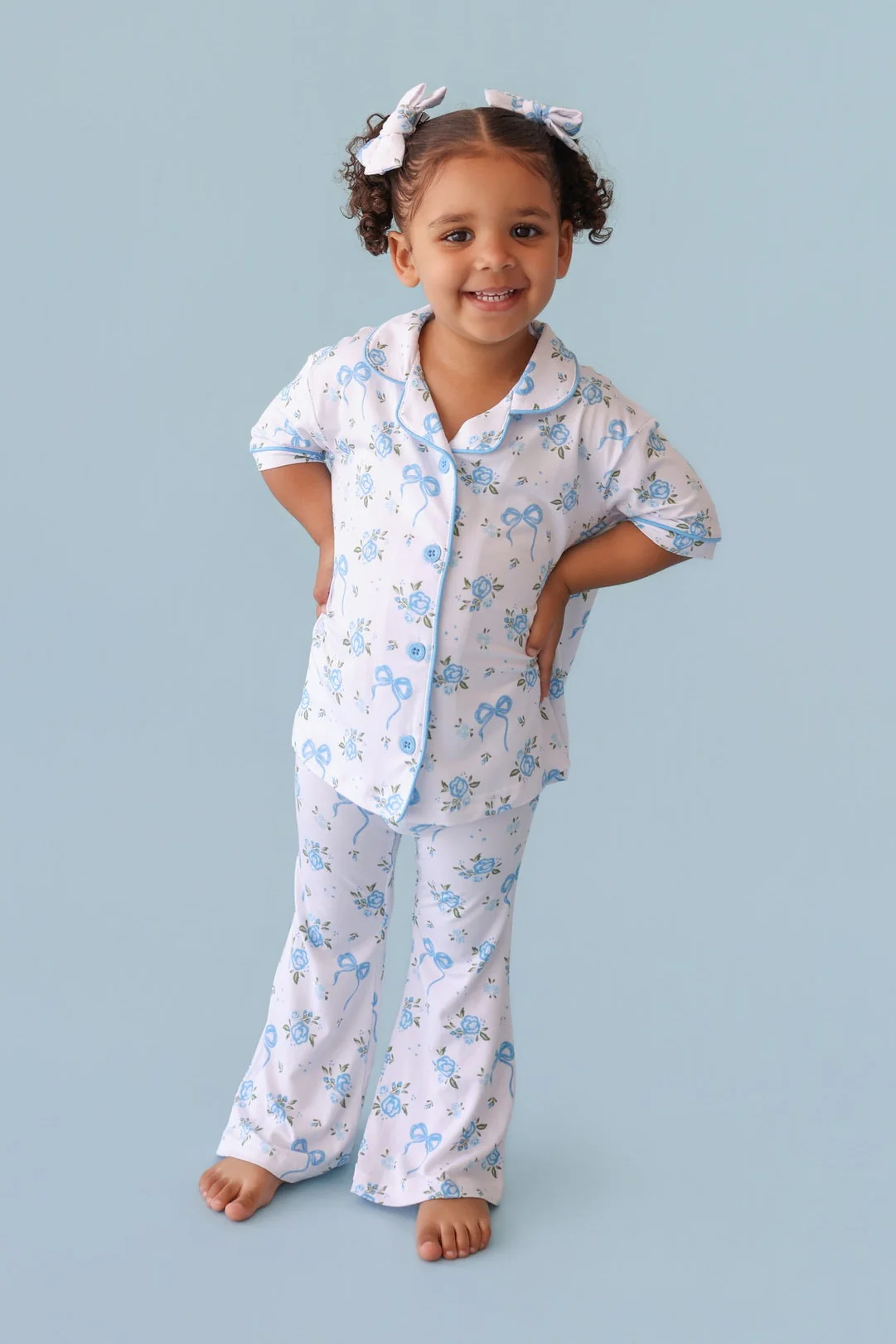 POWDER BLUE POSIE DREAM GIRL'S FLARE SET - Image 8