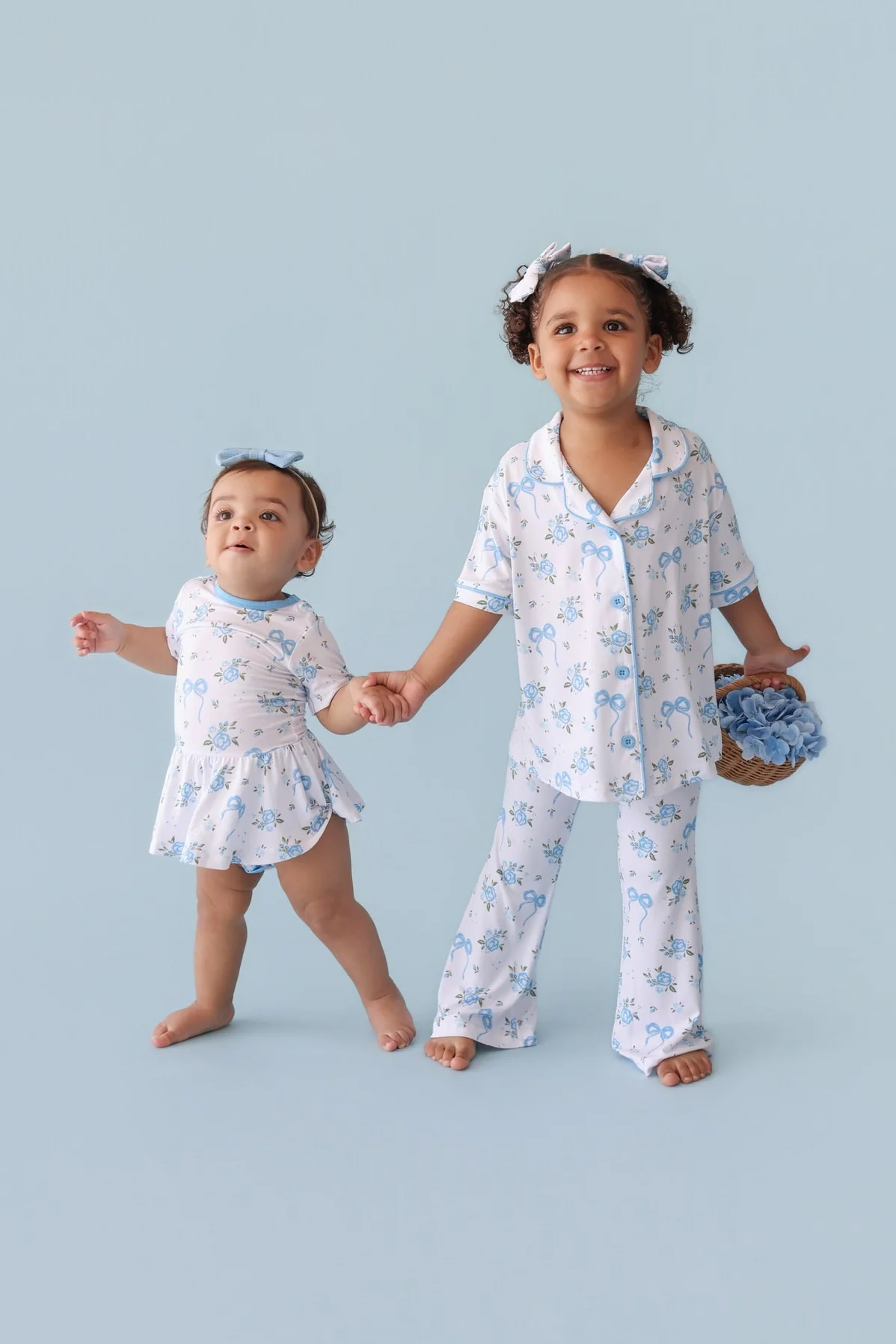 POWDER BLUE POSIE DREAM GIRL'S FLARE SET - Image 9