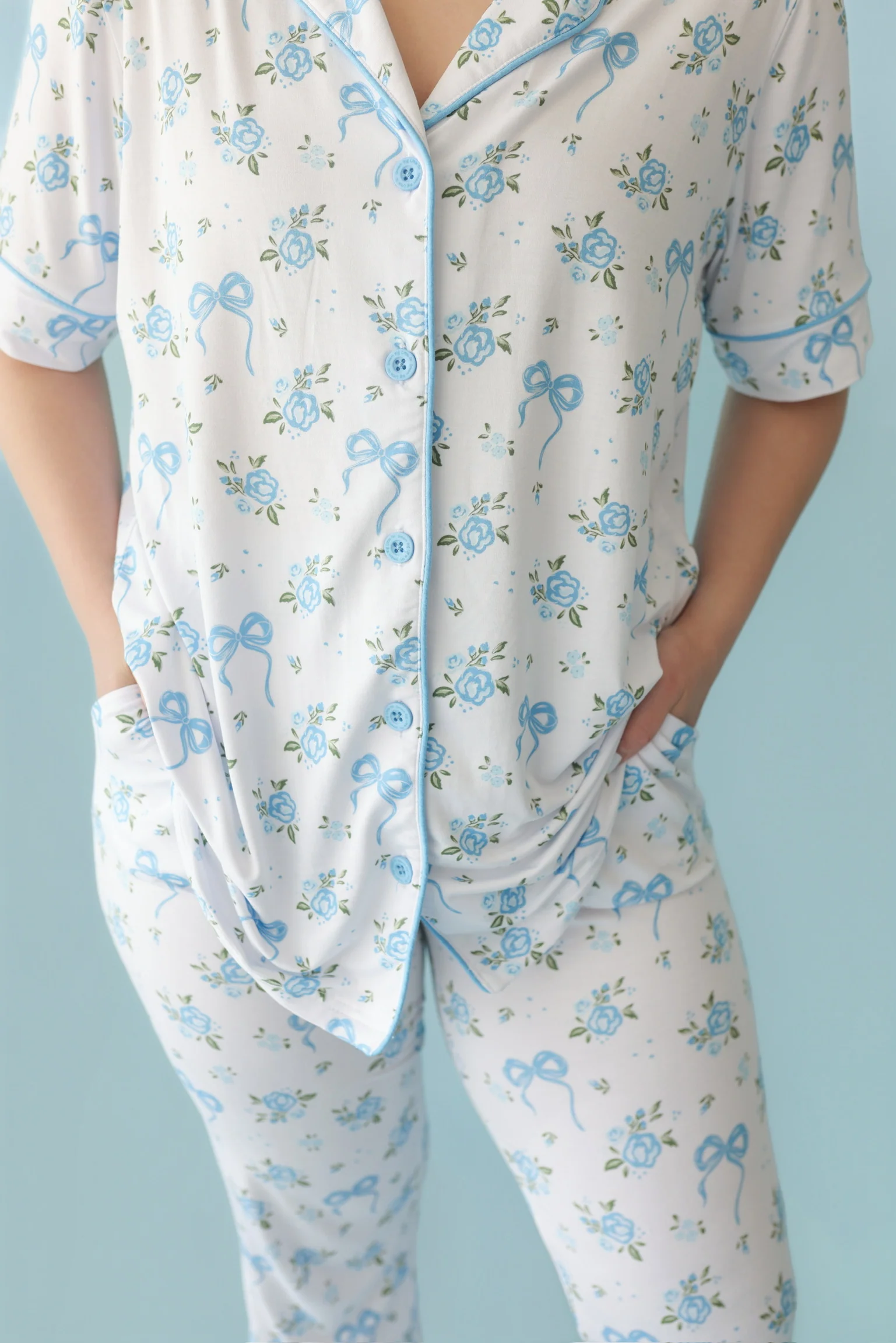 POWDER BLUE POSIE WOMEN'S DREAM FLARE SET - Image 3