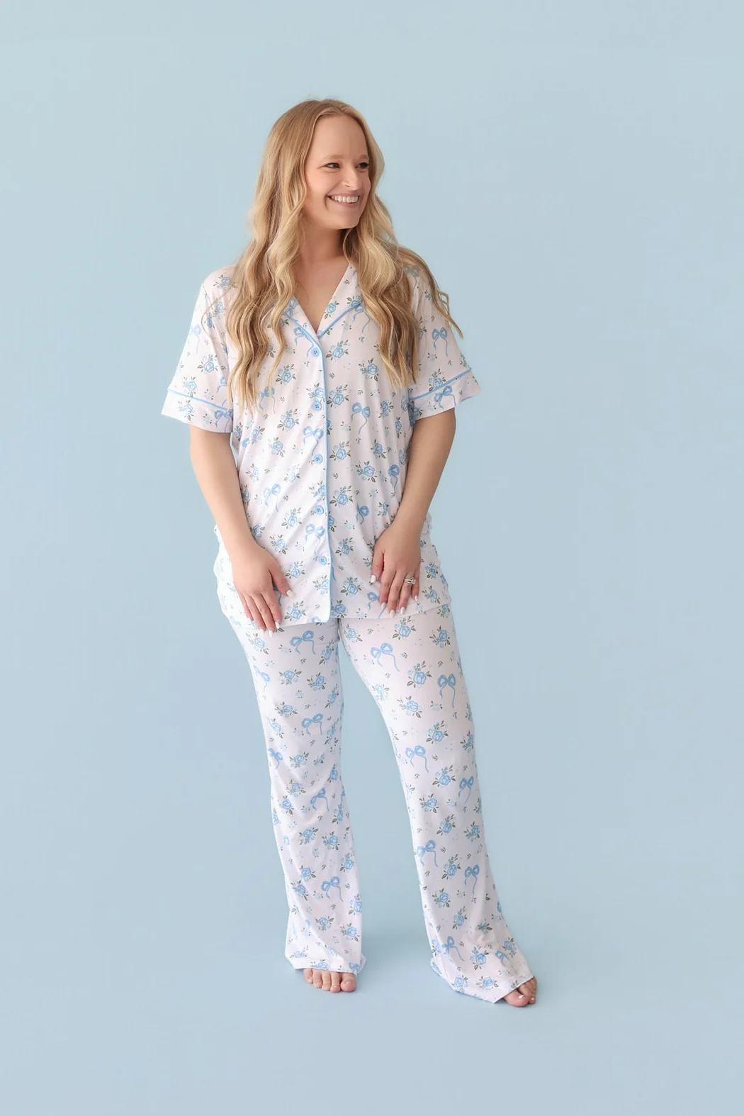POWDER BLUE POSIE WOMEN'S DREAM FLARE SET - Image 4