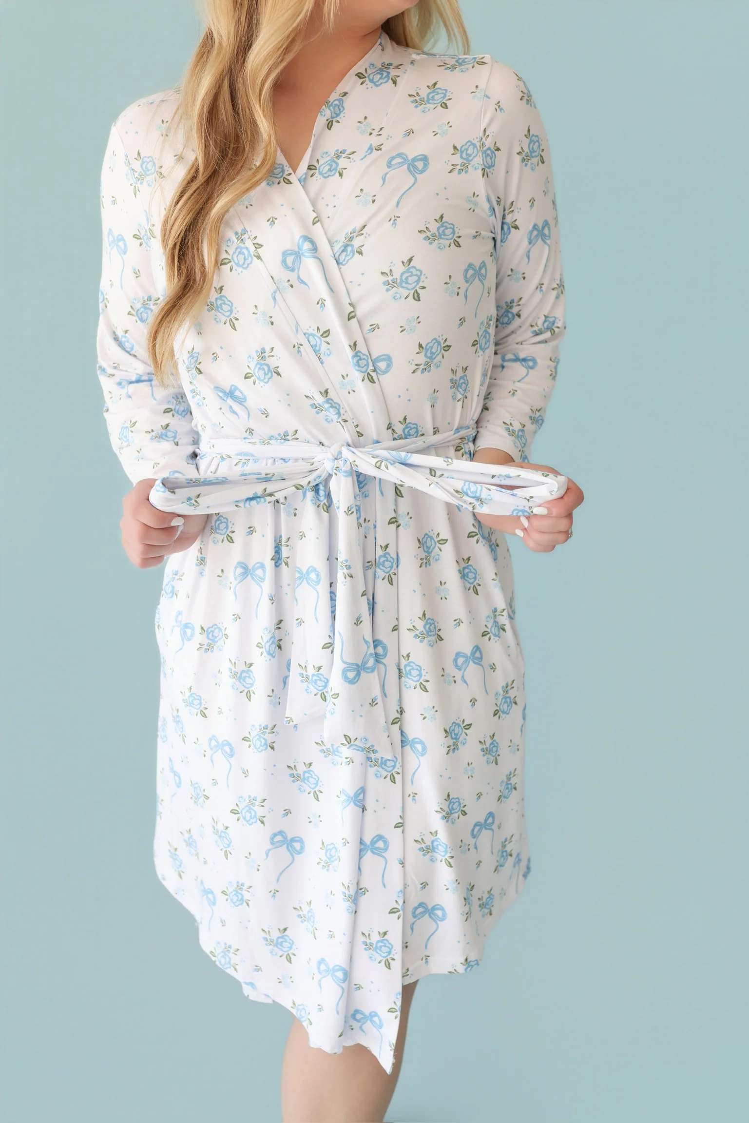 POWDER BLUE POSIE WOMEN'S DREAM ROBE - Image 3