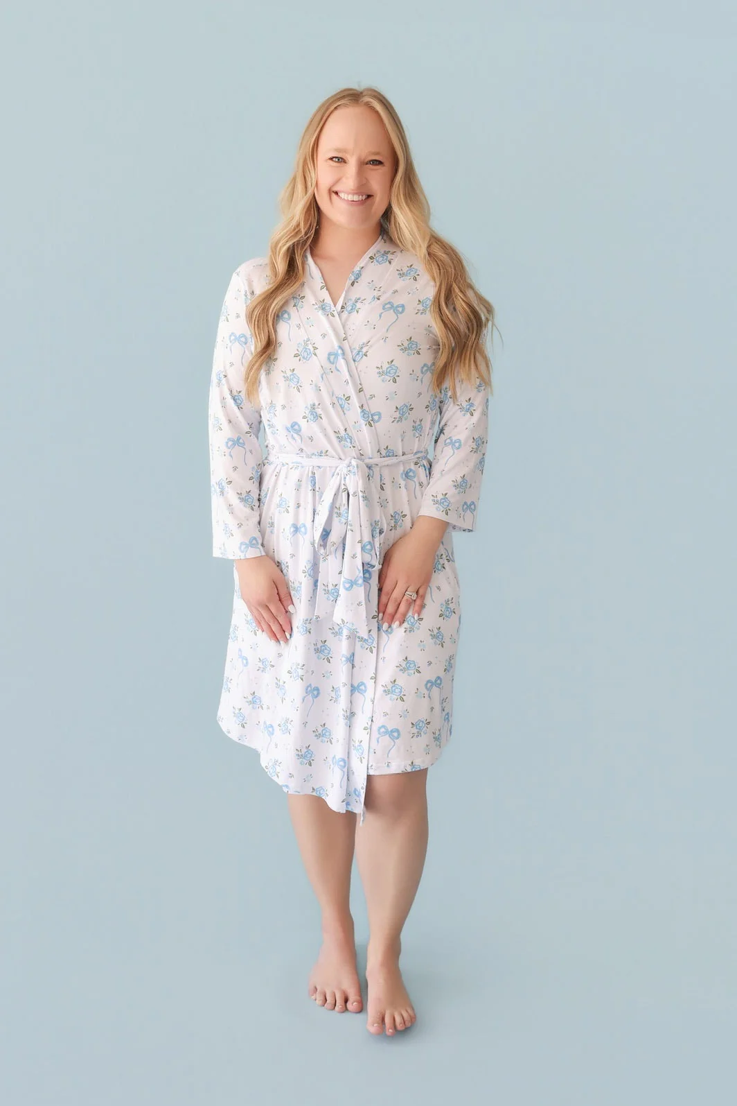 POWDER BLUE POSIE WOMEN'S DREAM ROBE - Image 6