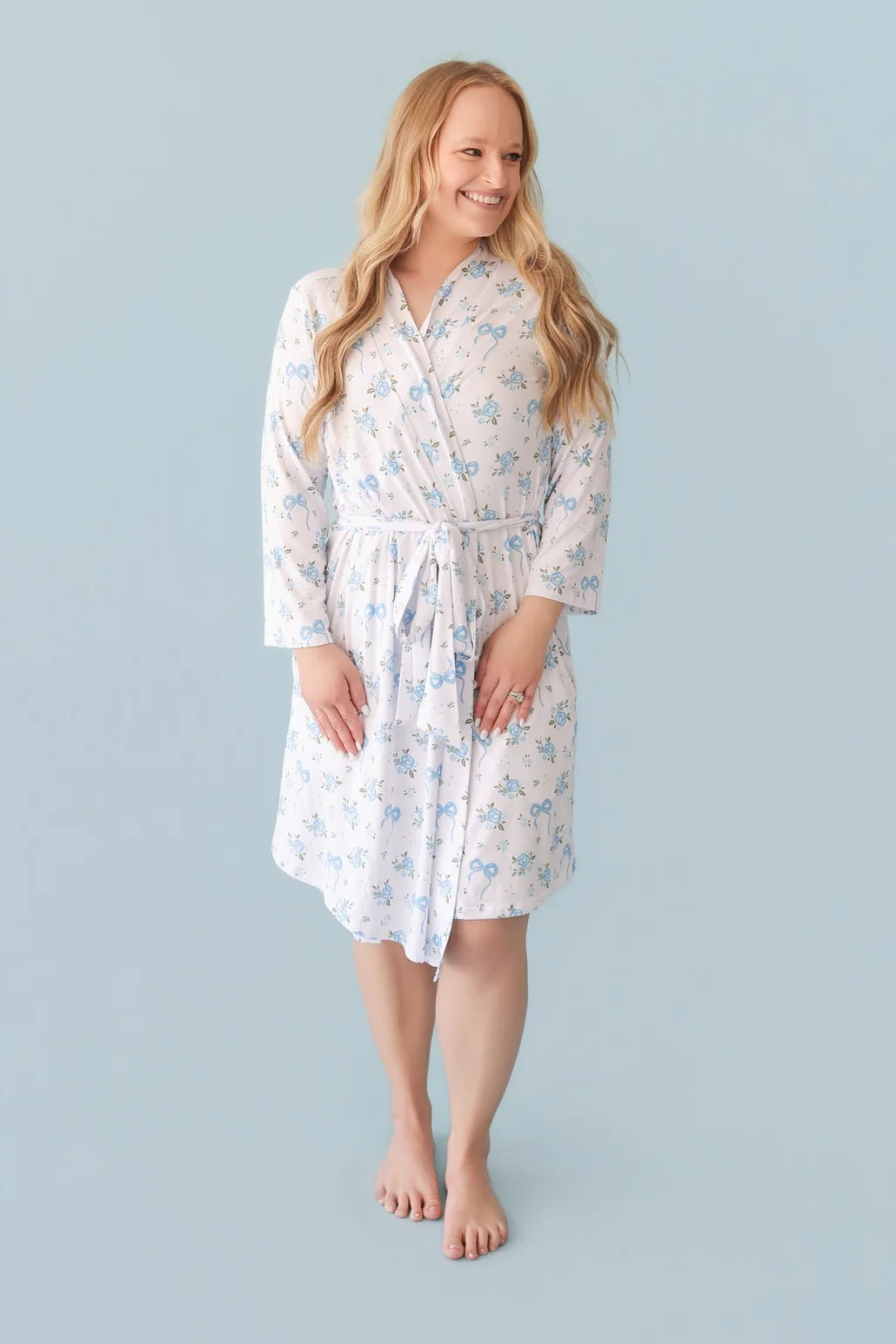 POWDER BLUE POSIE WOMEN'S DREAM ROBE - Image 8