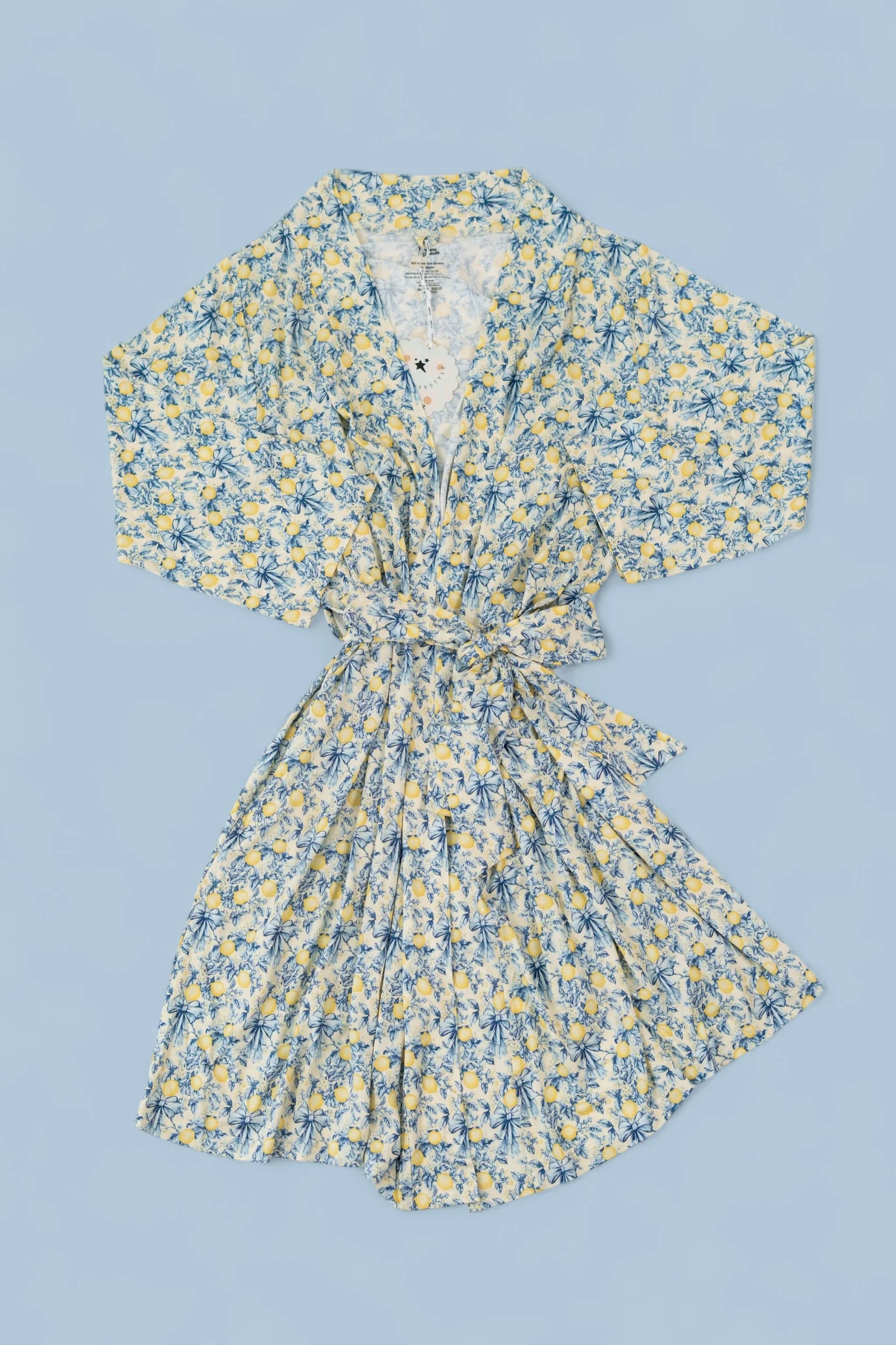 VINTAGE CITRUS TOILE WOMEN'S DREAM ROBE - Image 2