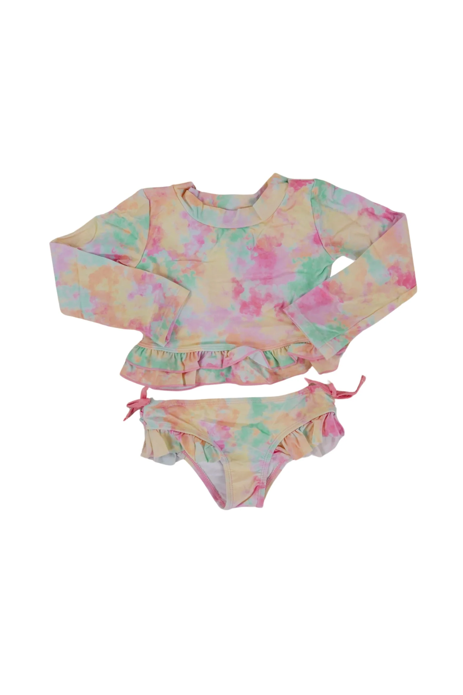 RAINBOW CLOUDS DREAM 2-PIECE RASH GUARD RUFFLE SWIM SUIT - Image 20