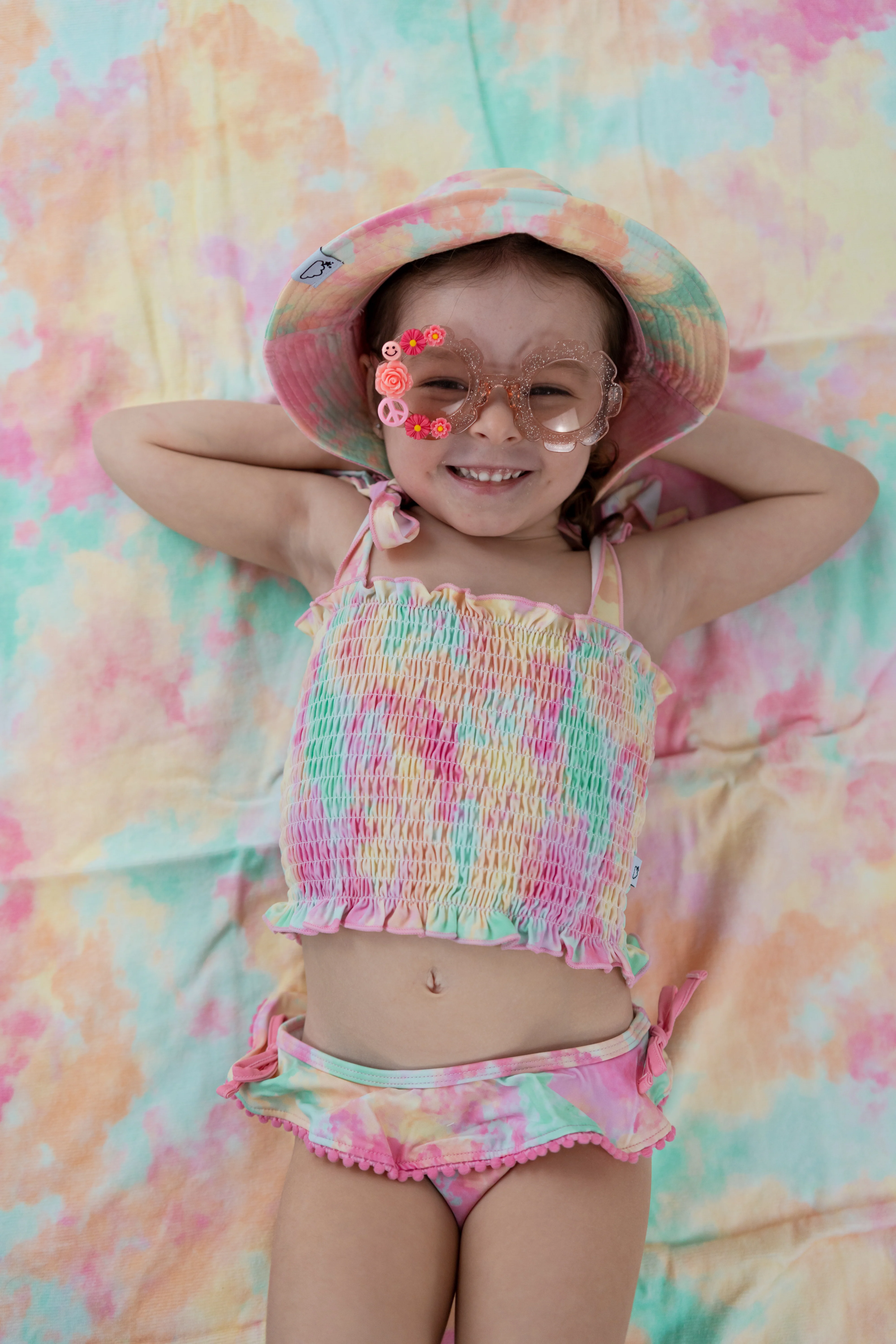 RAINBOW CLOUDS DREAM SMOCKED TANKINI TWO PIECE SWIM SUIT - Image 13
