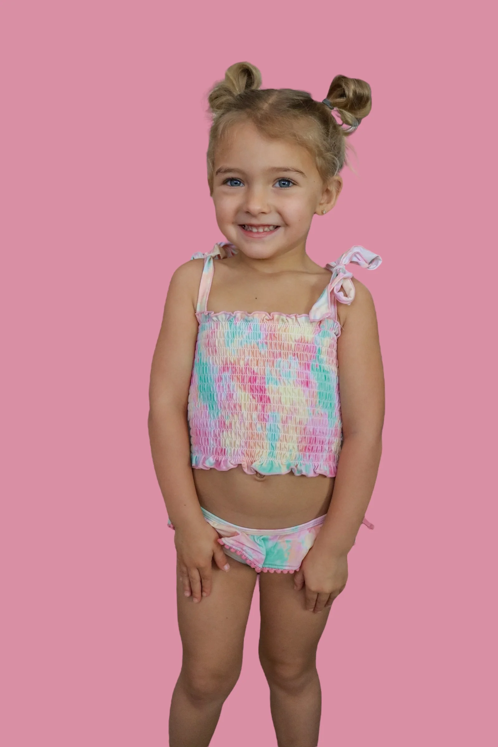RAINBOW CLOUDS DREAM SMOCKED TANKINI TWO PIECE SWIM SUIT - Image 6