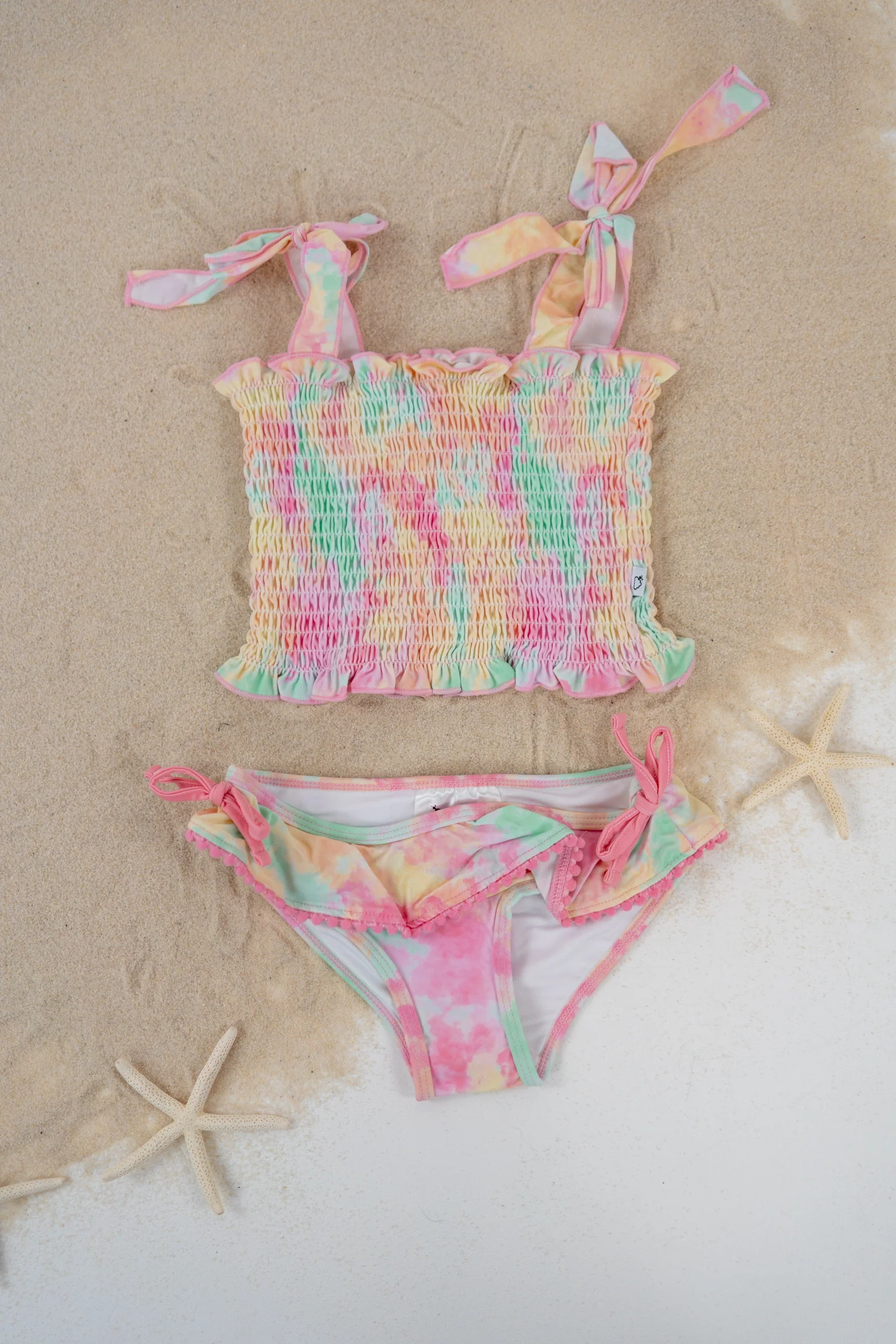 RAINBOW CLOUDS DREAM SMOCKED TANKINI TWO PIECE SWIM SUIT - Image 7