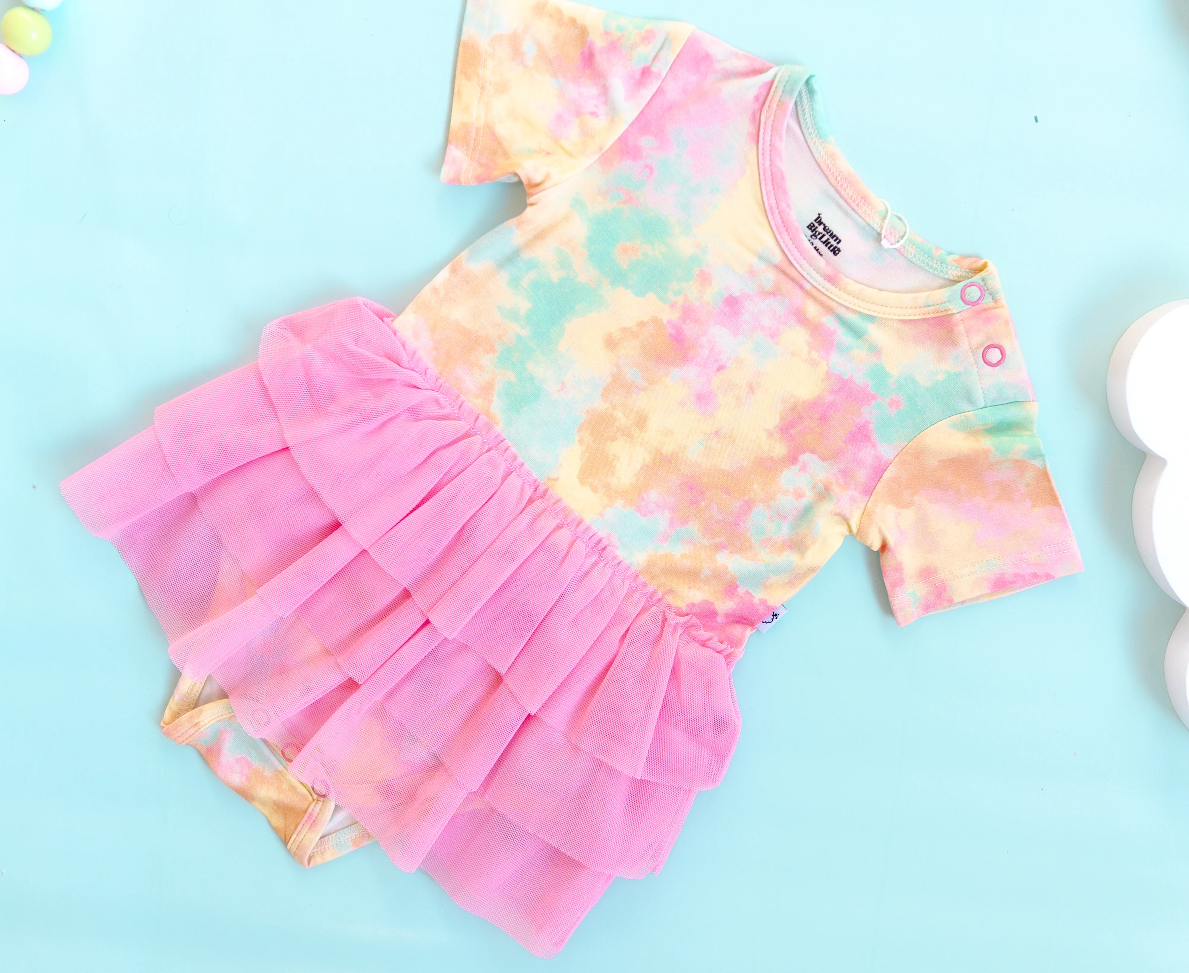 RAINBOW CLOUDS DREAM TUTU BODYSUIT DRESS - Image 9