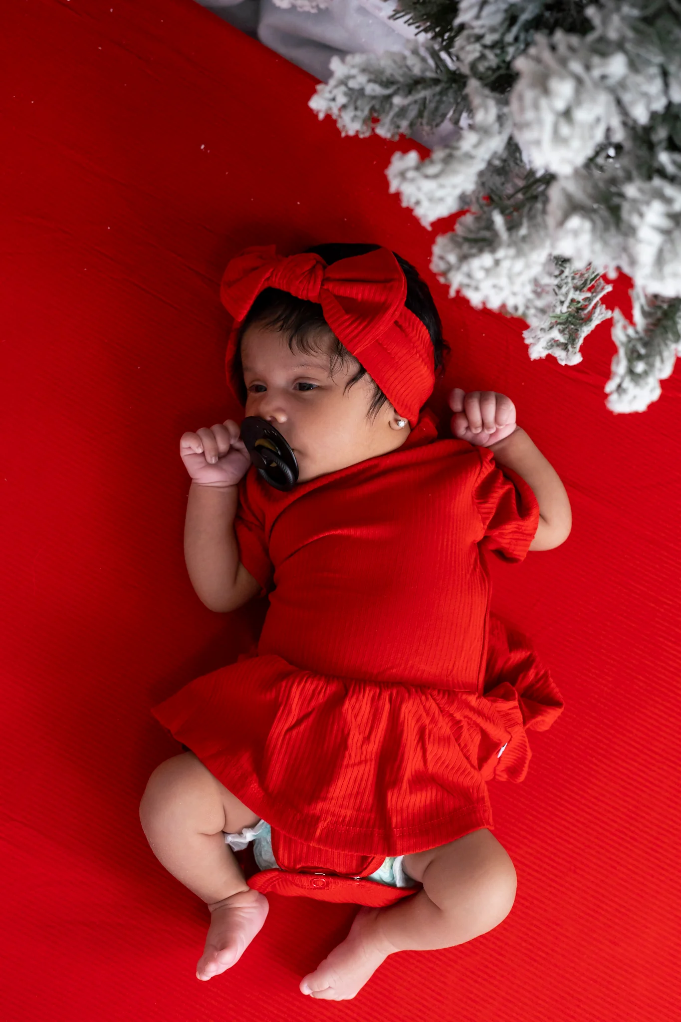 RED RIB DREAM BODYSUIT DRESS - Image 10